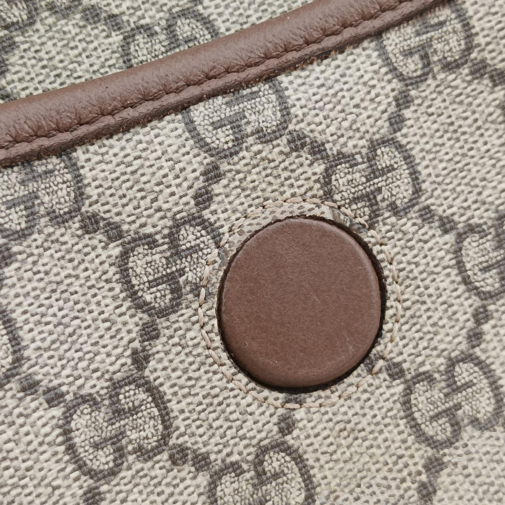 NEO VINTAGE GG Supreme Brown PVC coated canvas×Leather 493930 Lot number unknownネオ ヴィンテージ GGスプリーム ブラウン PVCコーティングキャンバス×レザー 493930 製番不明