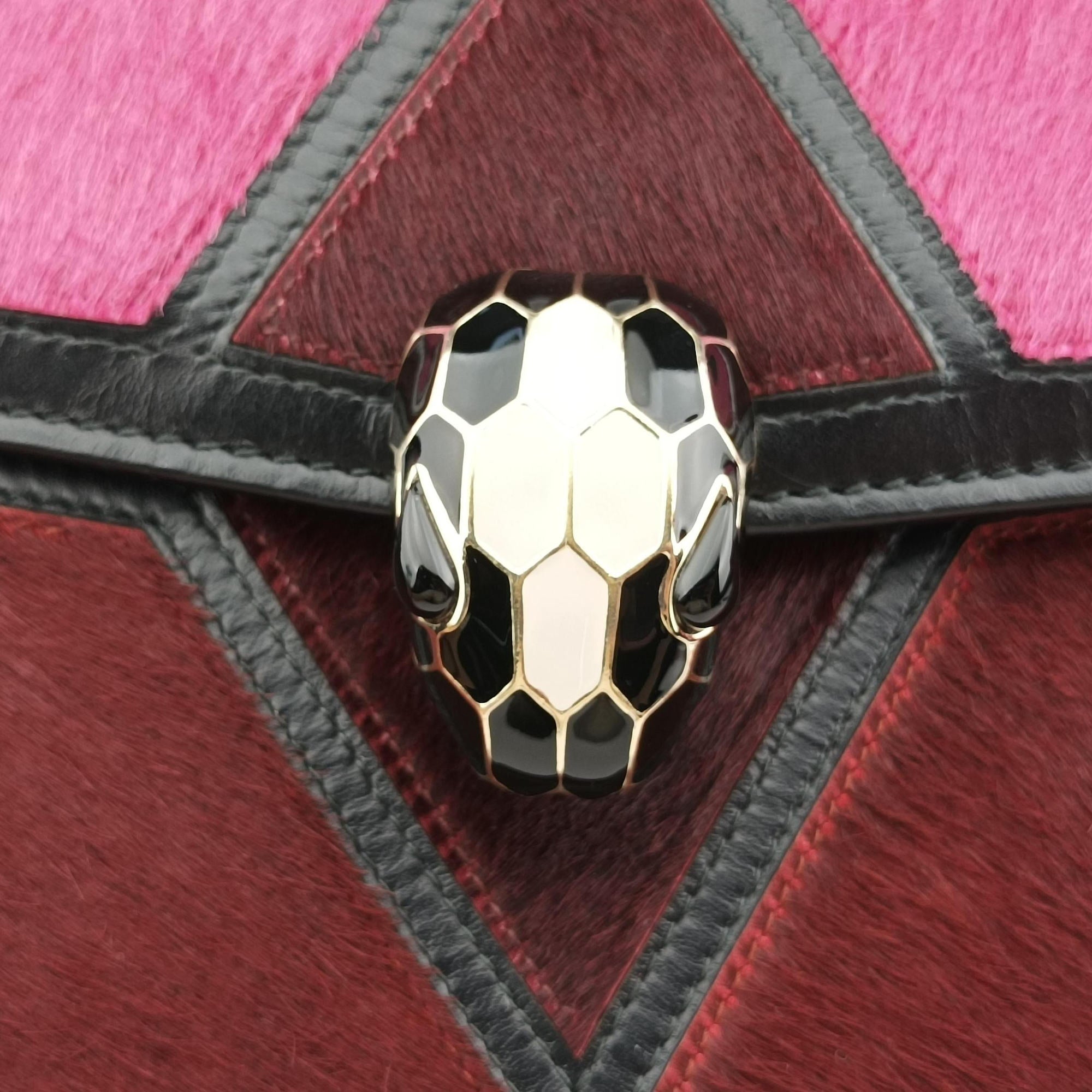 Serpenti Orange×Pink×Bordeaux Pony Hair 2642132Yセルペンティ オレンジ×ピンク×ボルドー ハラコ 2642132Y