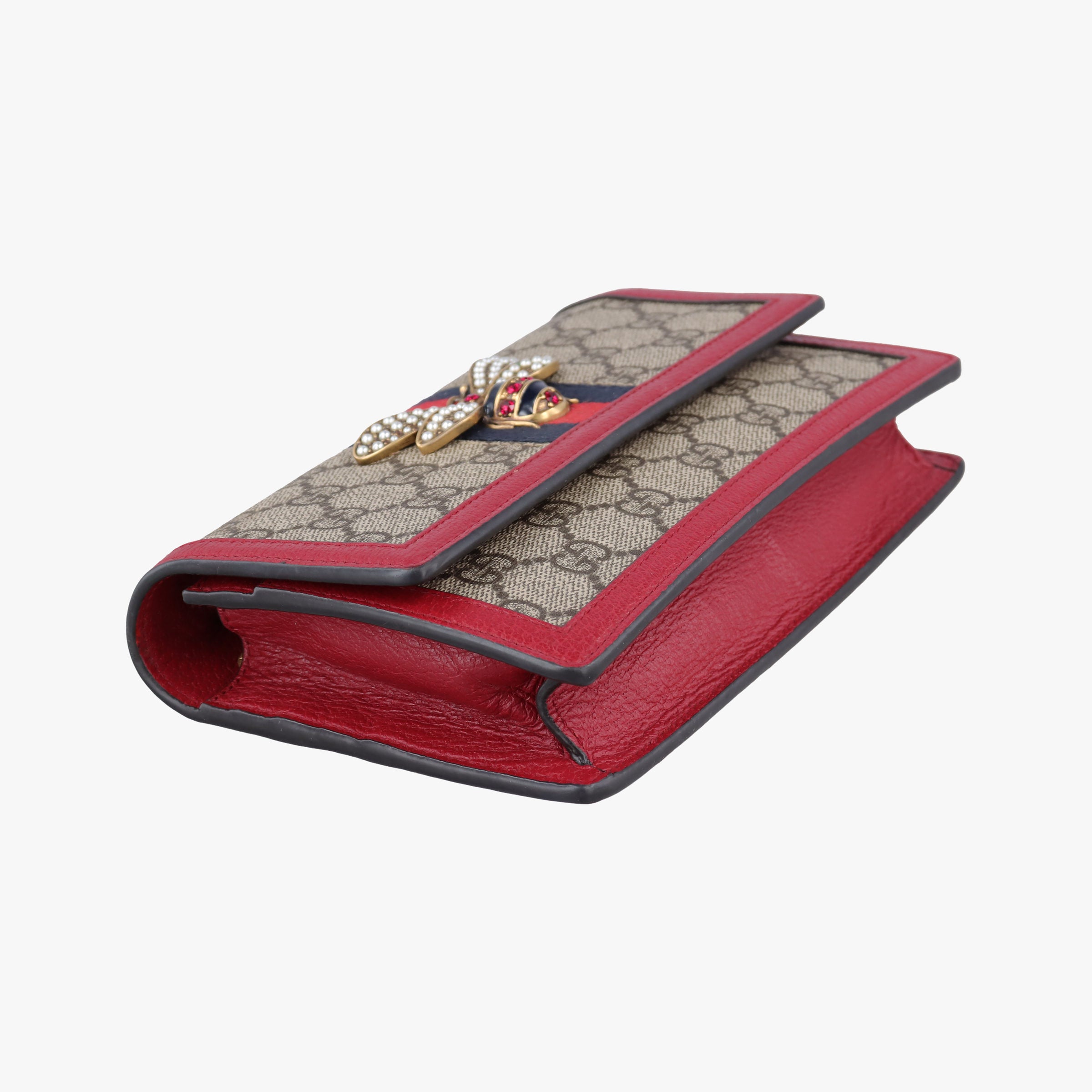 Queen Margaret Beige×Red×Navy PVC coated canvas×leather 476079 クィーンマーガレット ベージュ×レッド×ネイビー PVCコーティングキャンバス×レザー 476079