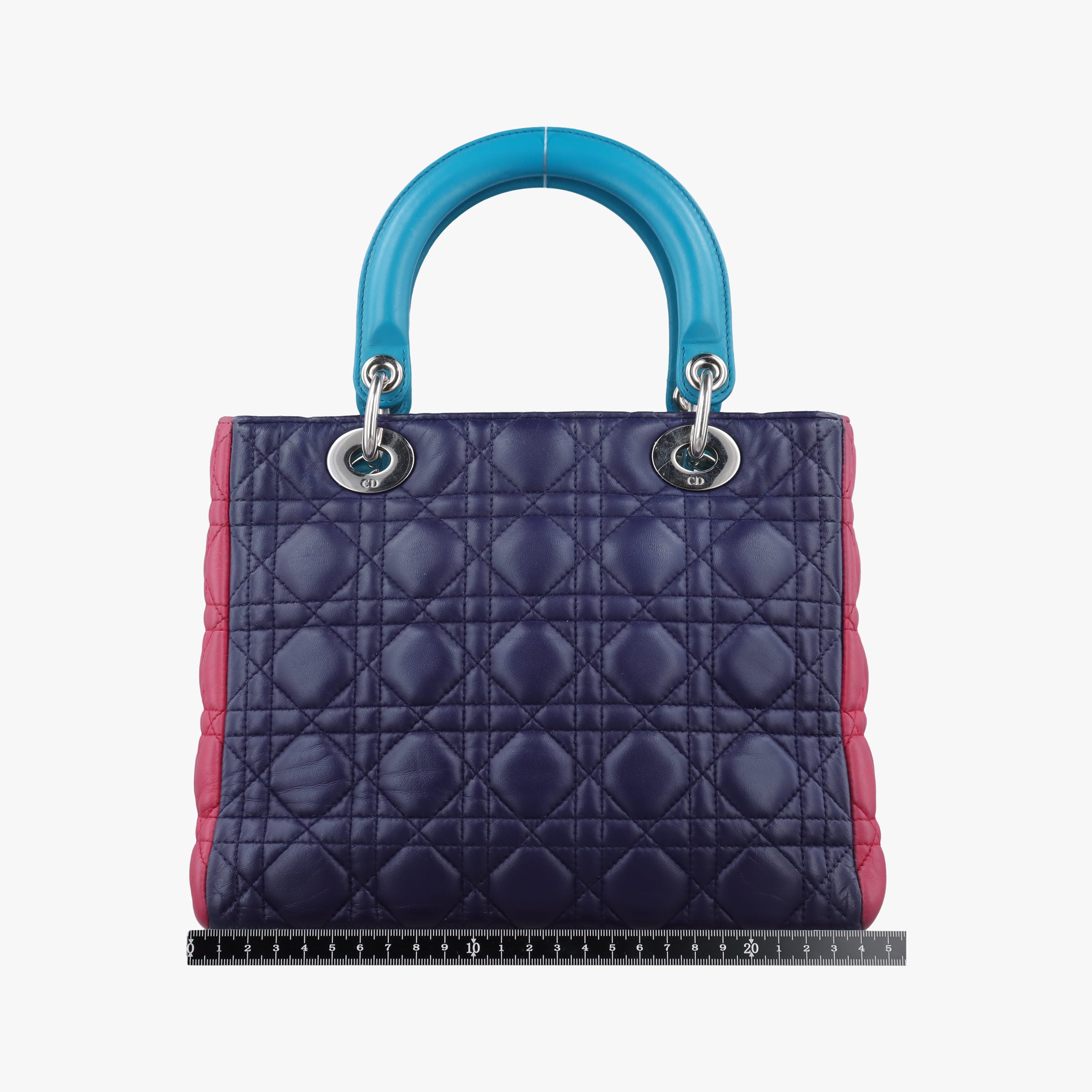Lady Dior Navy×Pink×Light Blue lambskin 11-MA-1101レディディオール ネイビー×ピンク×ライトブルー ラムスキン 11-MA-1101