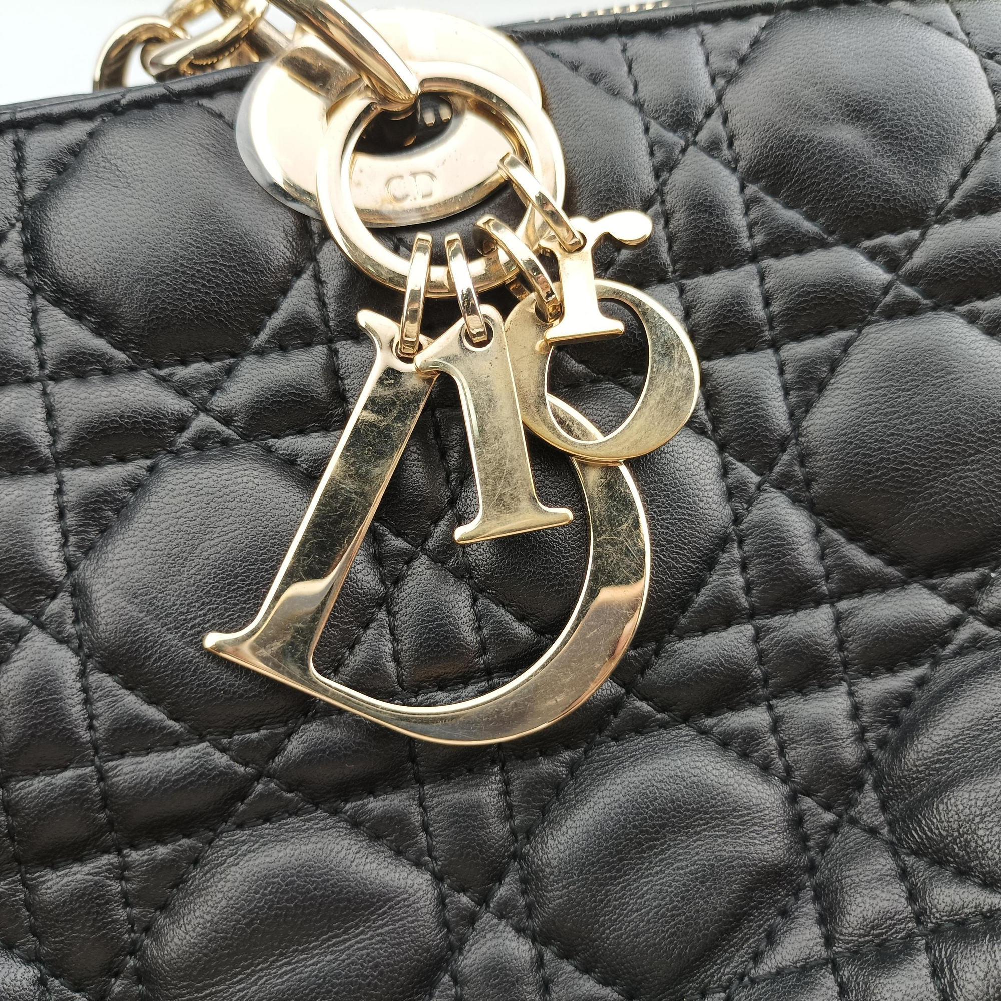 Cannage Dior Soft Shopping Black lambskin 17-BO-0154ディオールソフト ブラック ラムスキン 17-BO-0154