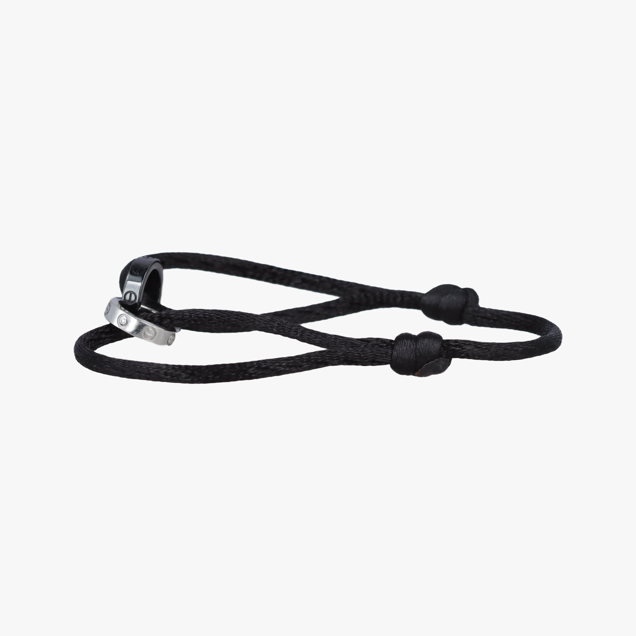 LOVE Cord Silver × Black AU750 B6026005 CIW167ラブコード シルバー × ブラック AU750 B6026005 CIW167