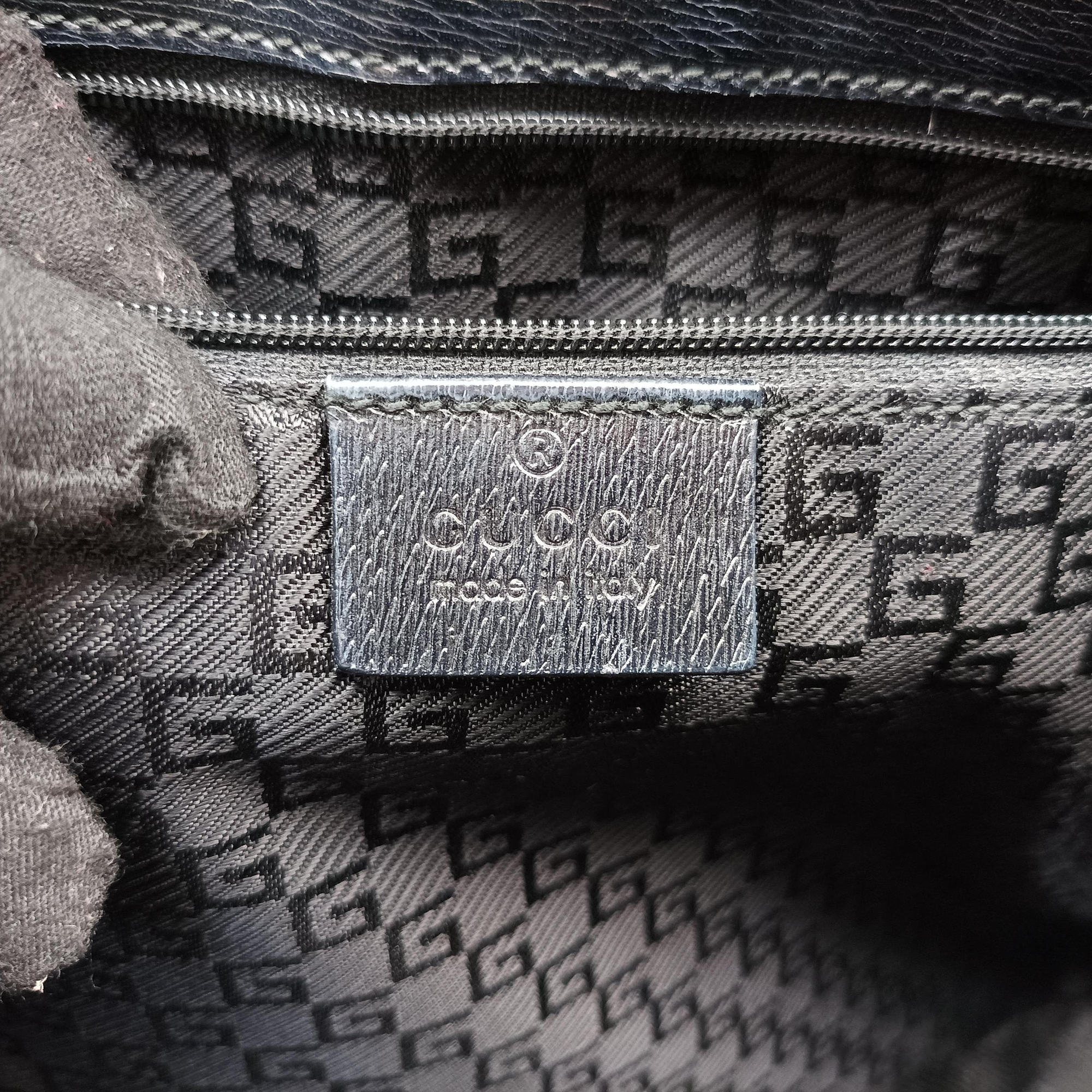 G logo tote Gray×Navy Leather×Canvas 002.11 Gロゴ トート グレー×ネービー レザー×キャンバス 002.11