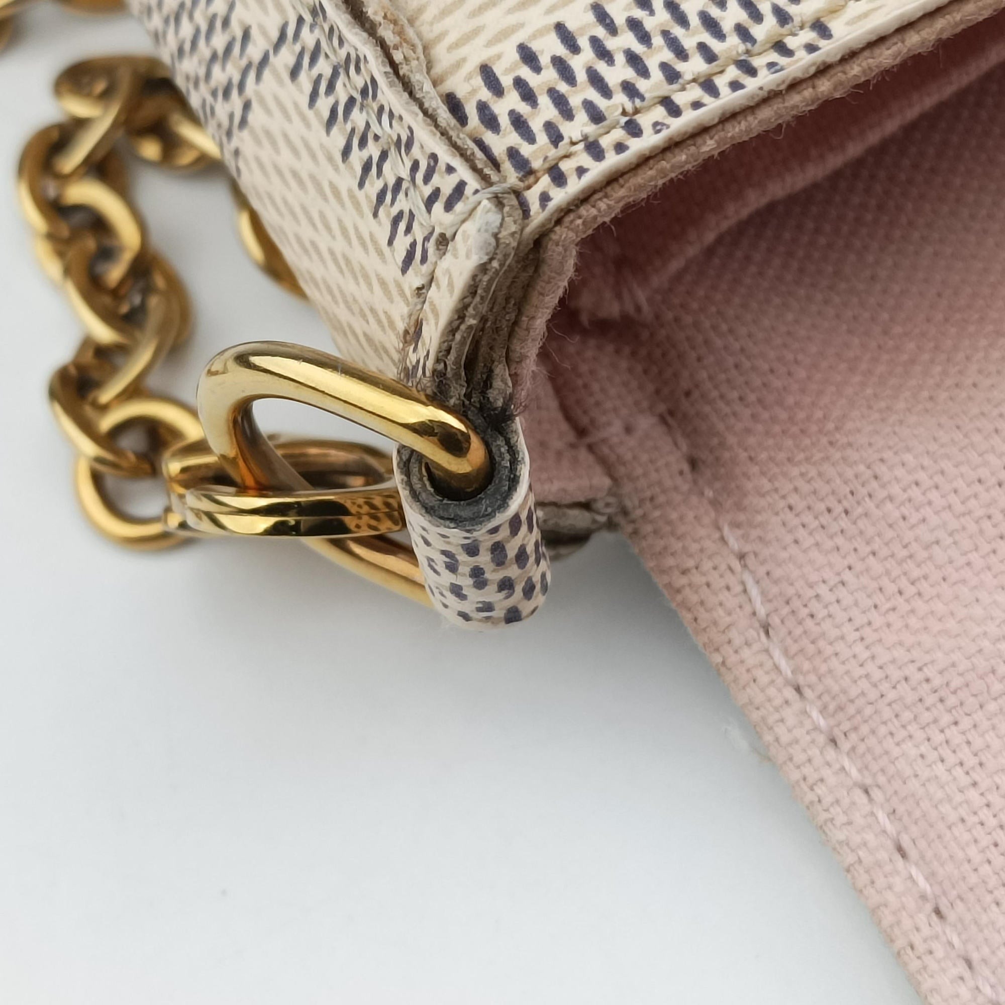 Pochette FéLICIE Azur Damier Canvas N63106 MI2106ポシェットフェリシー アズール ダミエキャンバス N63106 MI2106