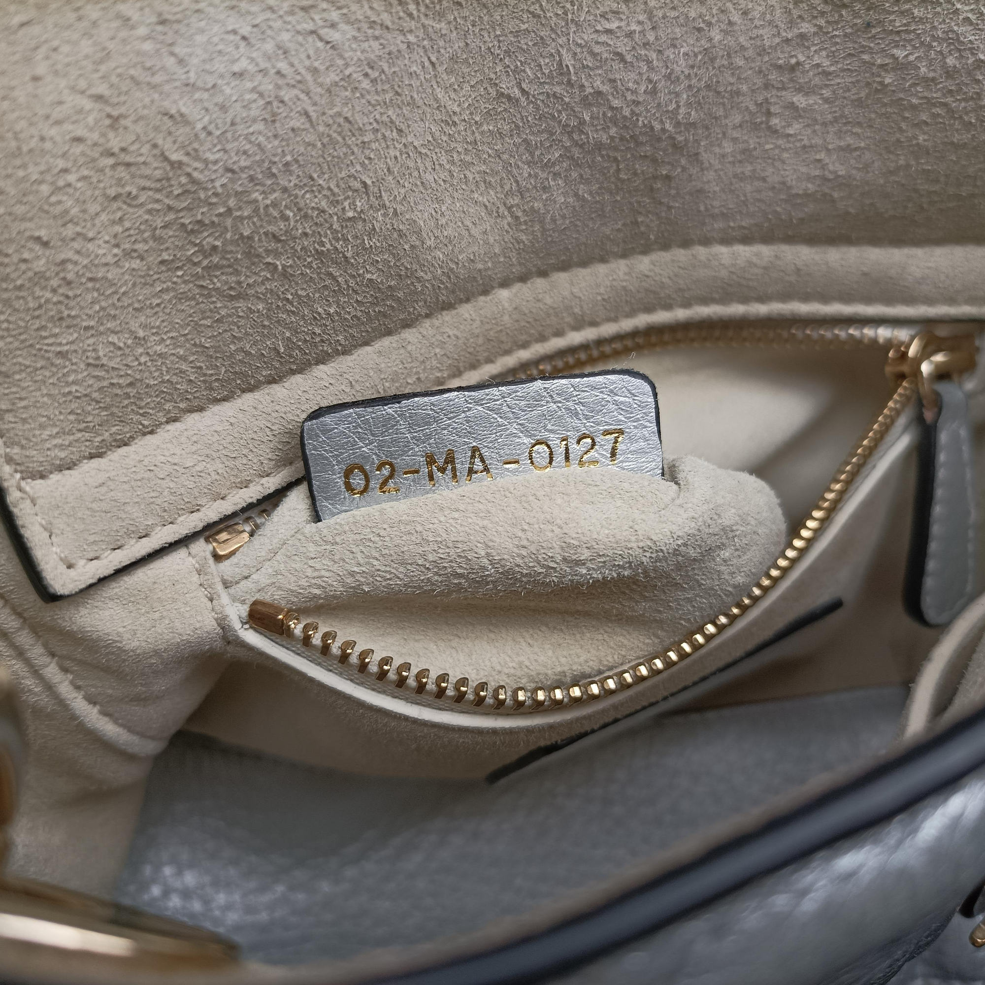 Lady Dior Silver lambskin 02-MA-0127レディディオール シルバー ラムスキン 02-MA-0127