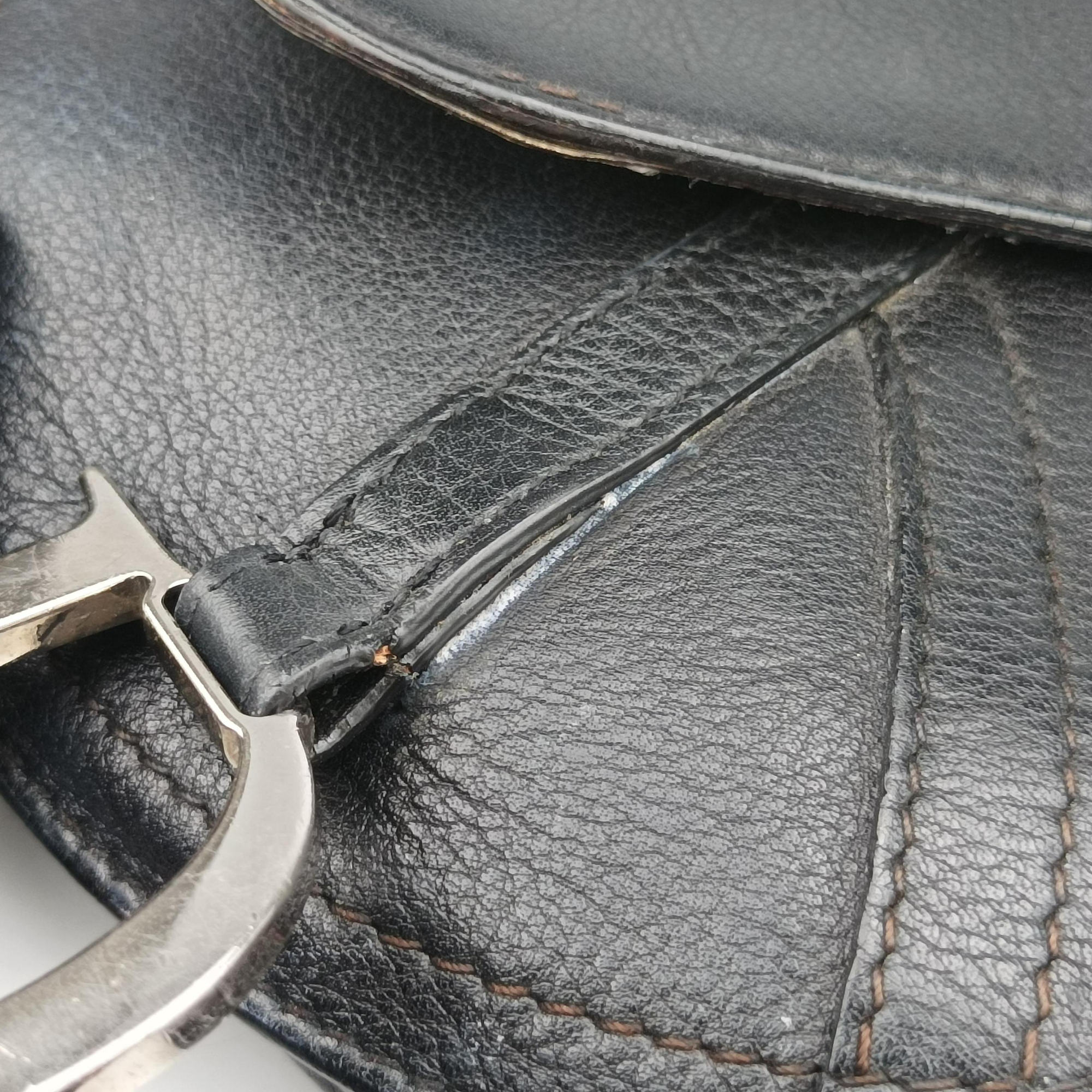 Saddle Black Leather RU 10 12サドルバッグ ブラック レザー RU 10 12