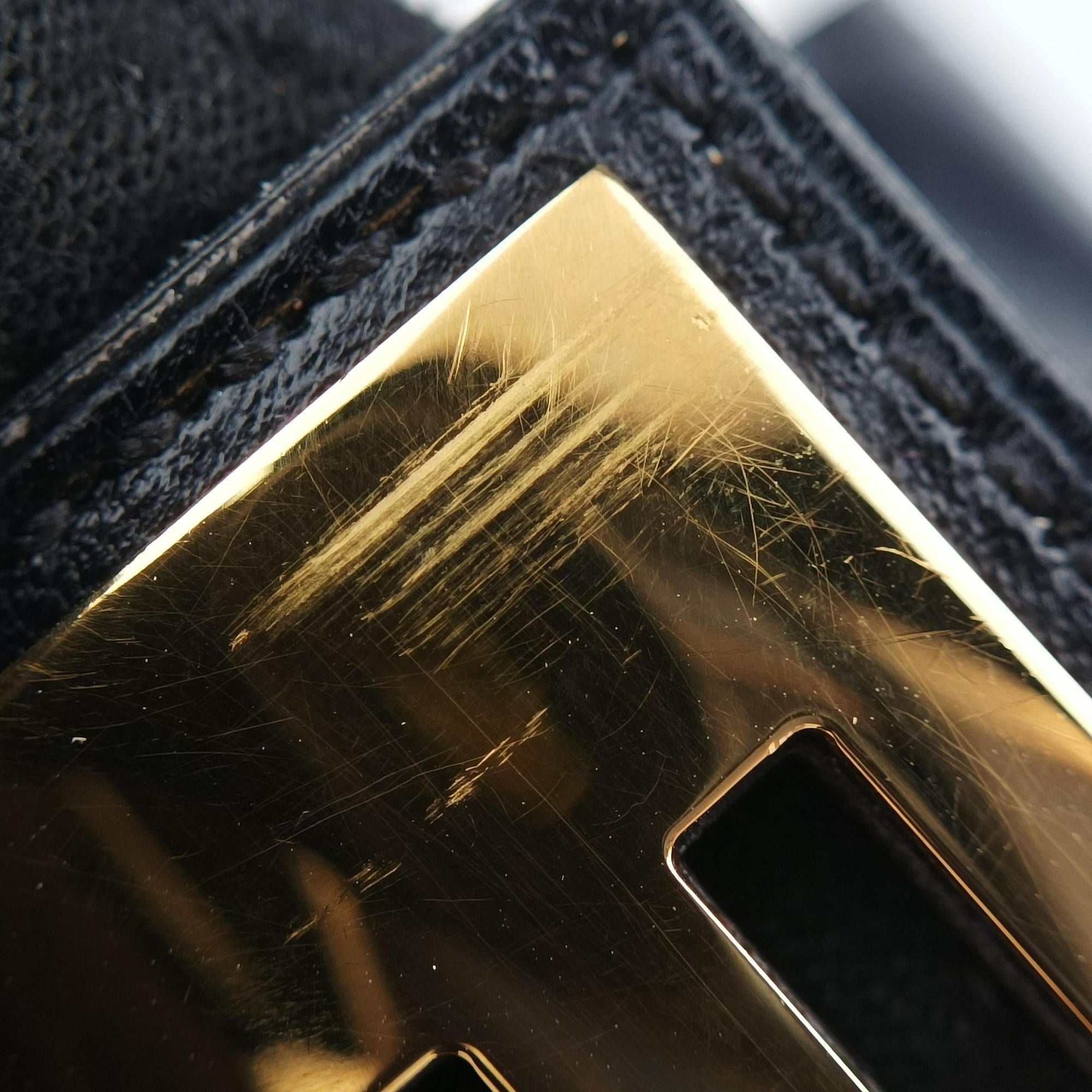 Collier de Chien Black×golden Leather × GP S T NM 010コリエ ド シアン ブラック×ゴールド レザー×GP S T NM 010