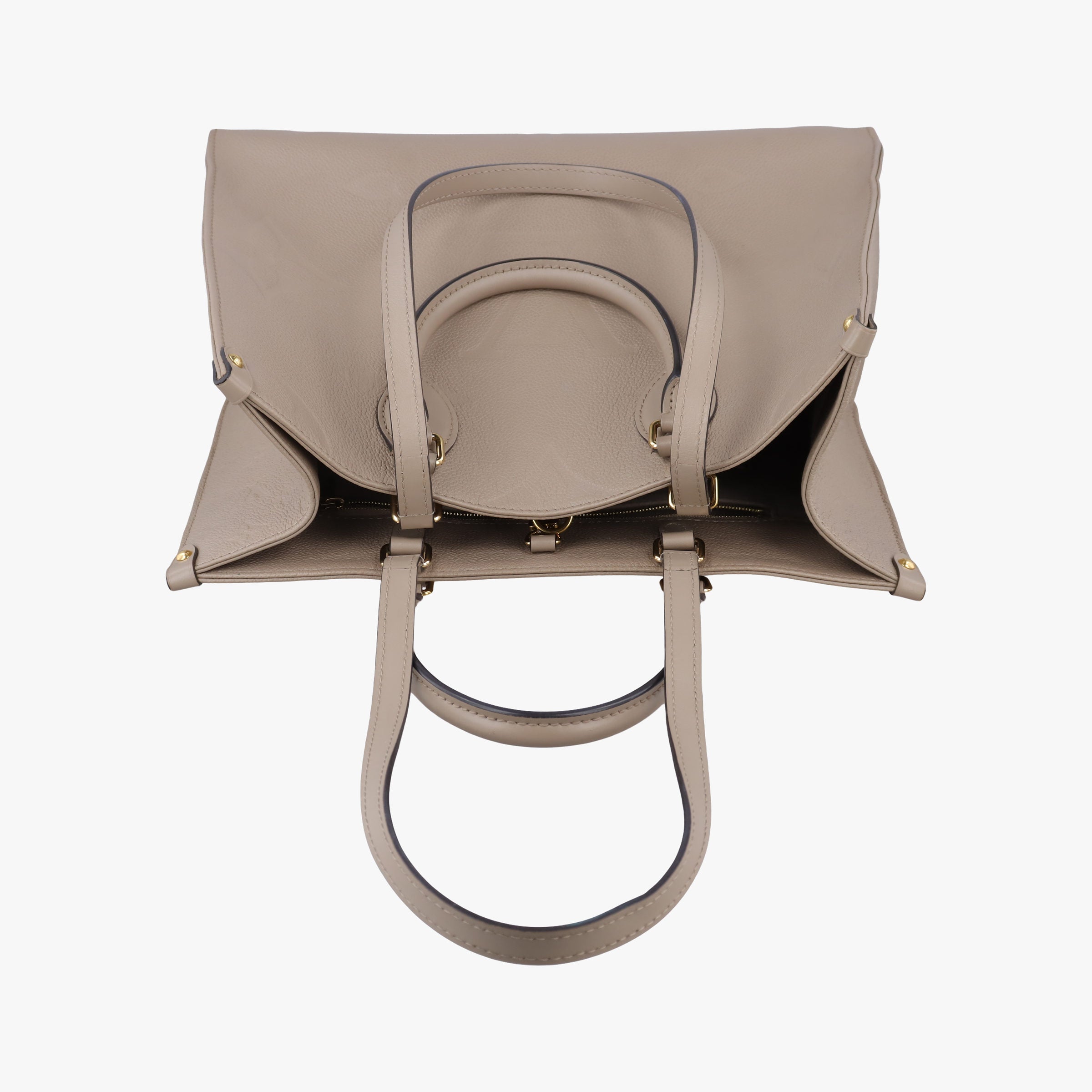 OntheGo MM Beige Monogram Empreinte M45607 IC ChipオンザゴーMM ベージュ系 モノグラム アンプラント M45607 ICチップ