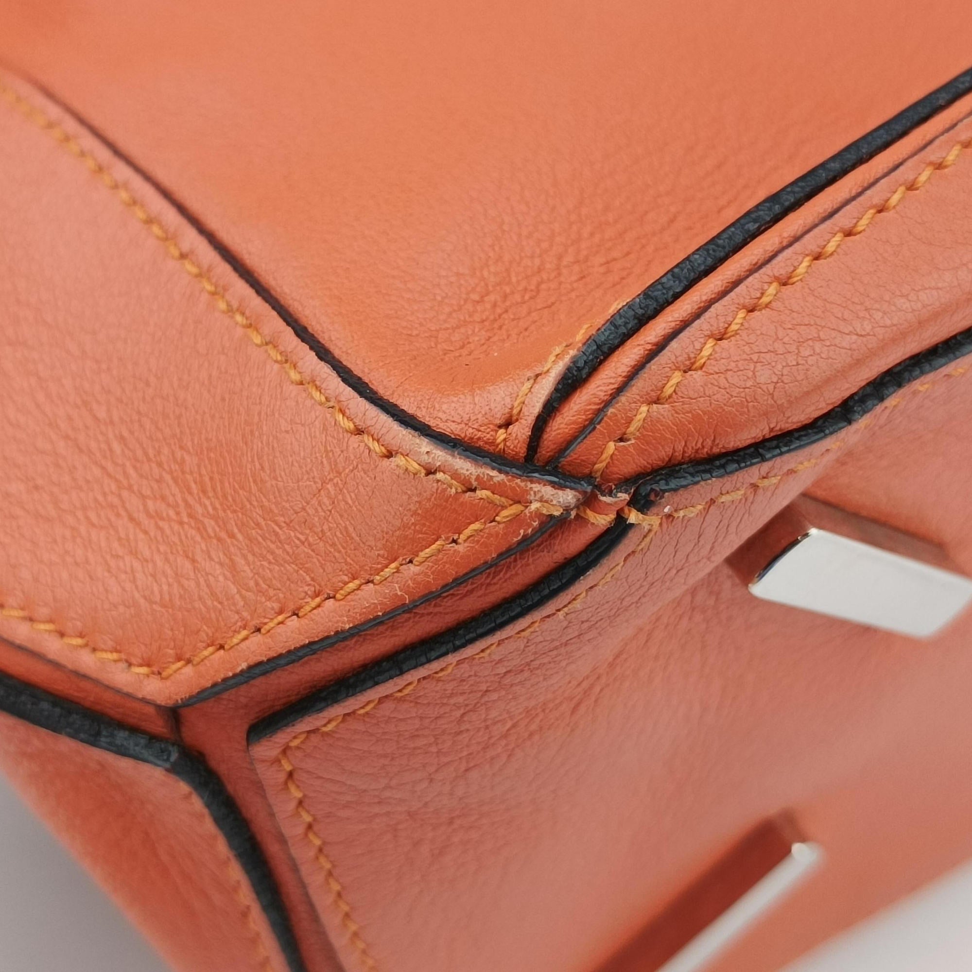 Puzzle Bag Medium Orange Leather 011505パズルバッグ ミディアム オレンジ レザー 011505