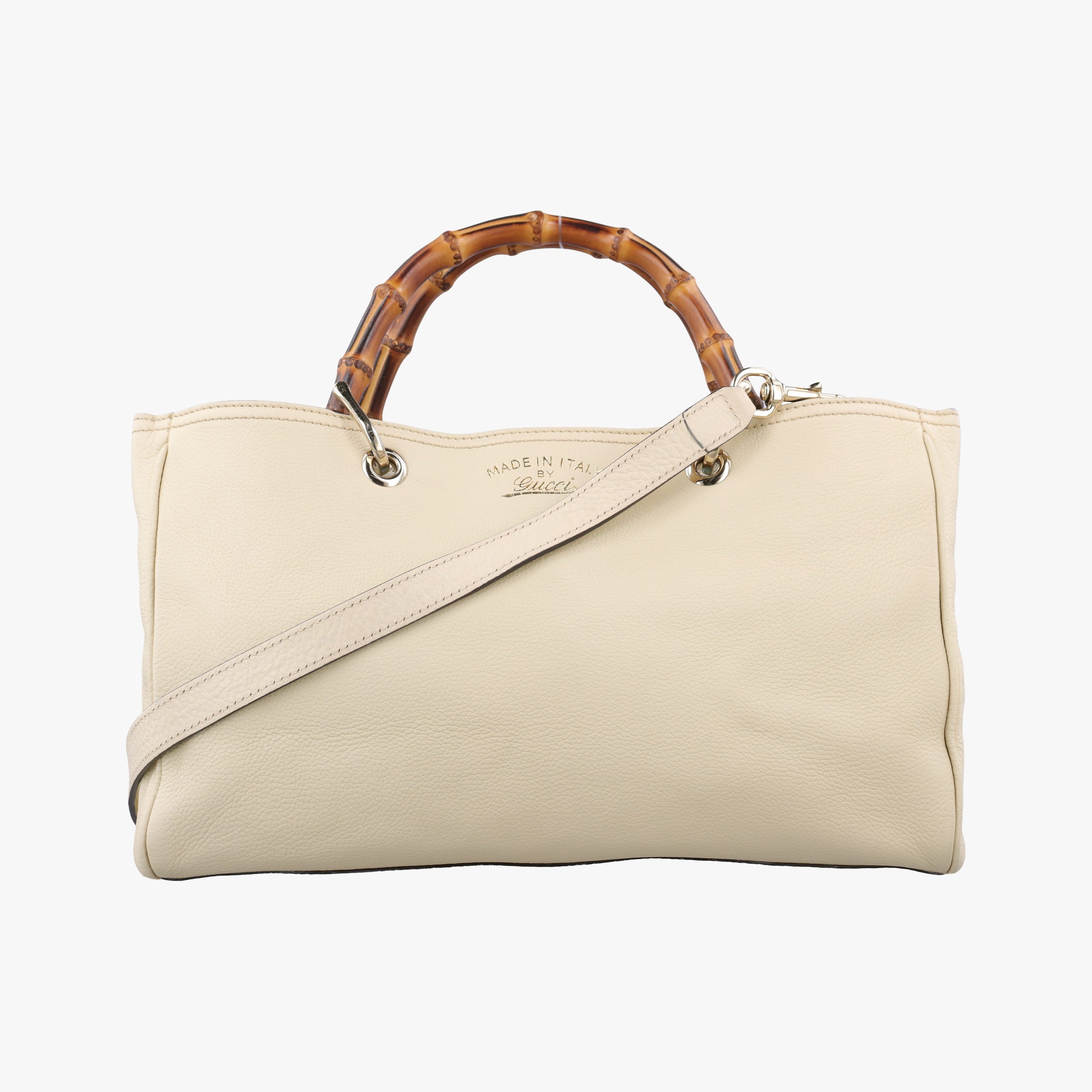 Bamboo Shopper White Leather 323660 I015983903バンブーショッパー ホワイト レザー 323660 I015983903