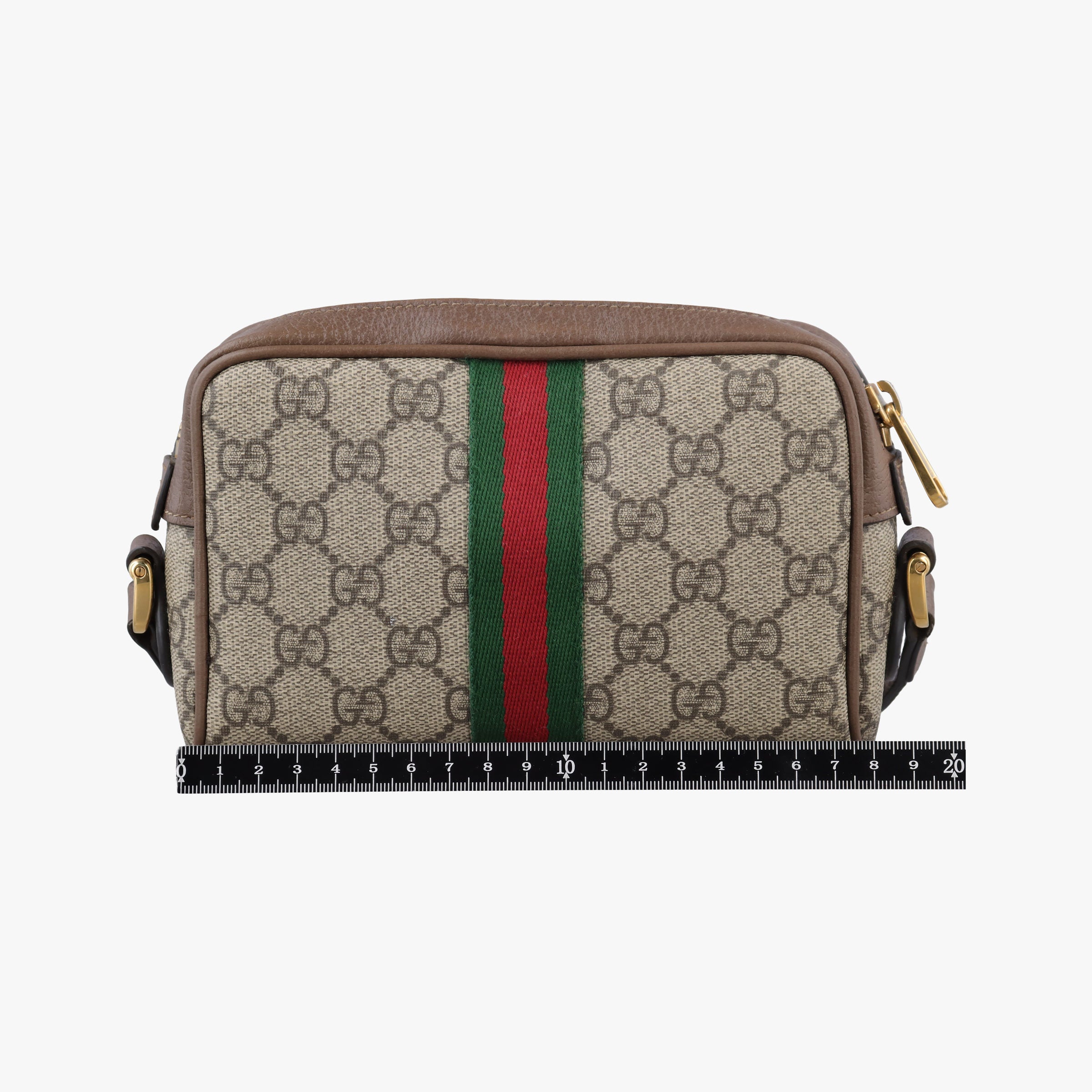 OPHIDIA Brown×red×green PVC coated canvas×leather 517350 オフィディア ブラウン×レッド×グリーン PVCコーティングキャンバス×レザー 517350