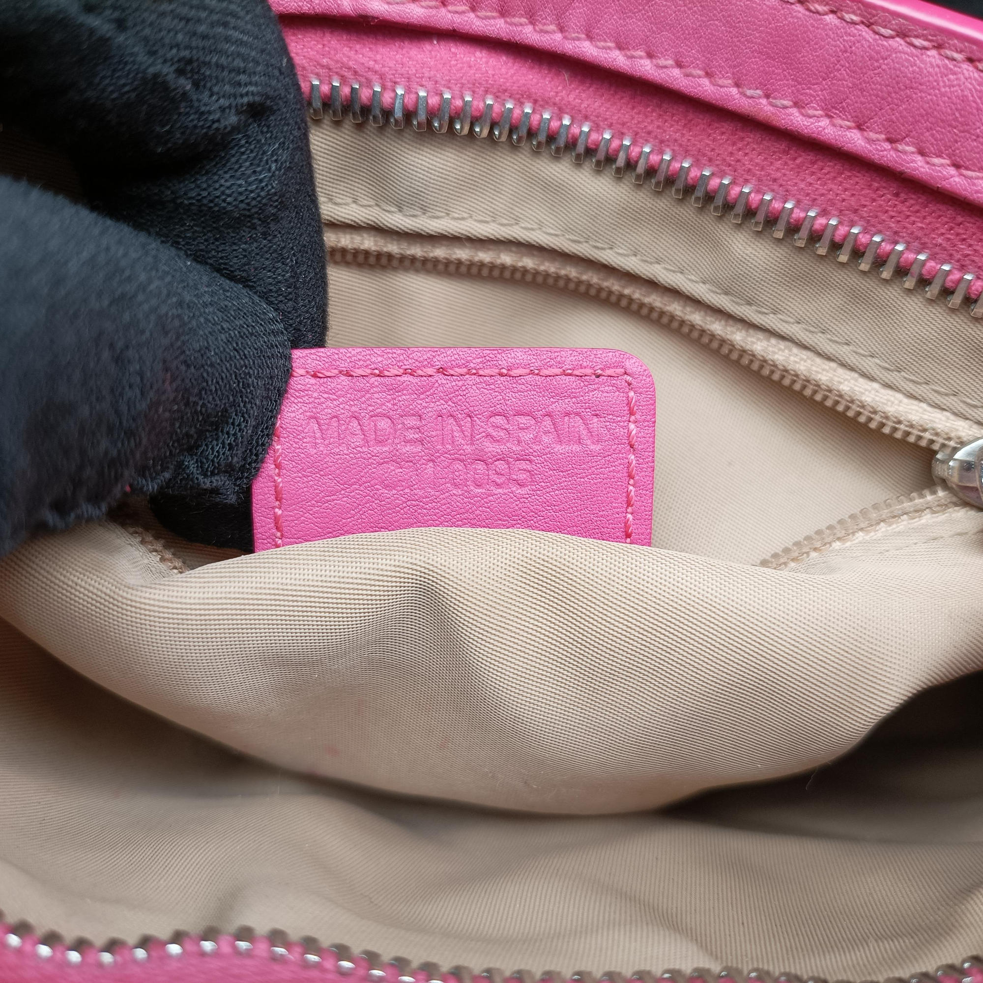 Street Chic Trotter Beige × Rose Red Canvas×Leather CM0095ストリートシックトロッター ベージュ × ローズレッド キャンバス×レザー CM0095
