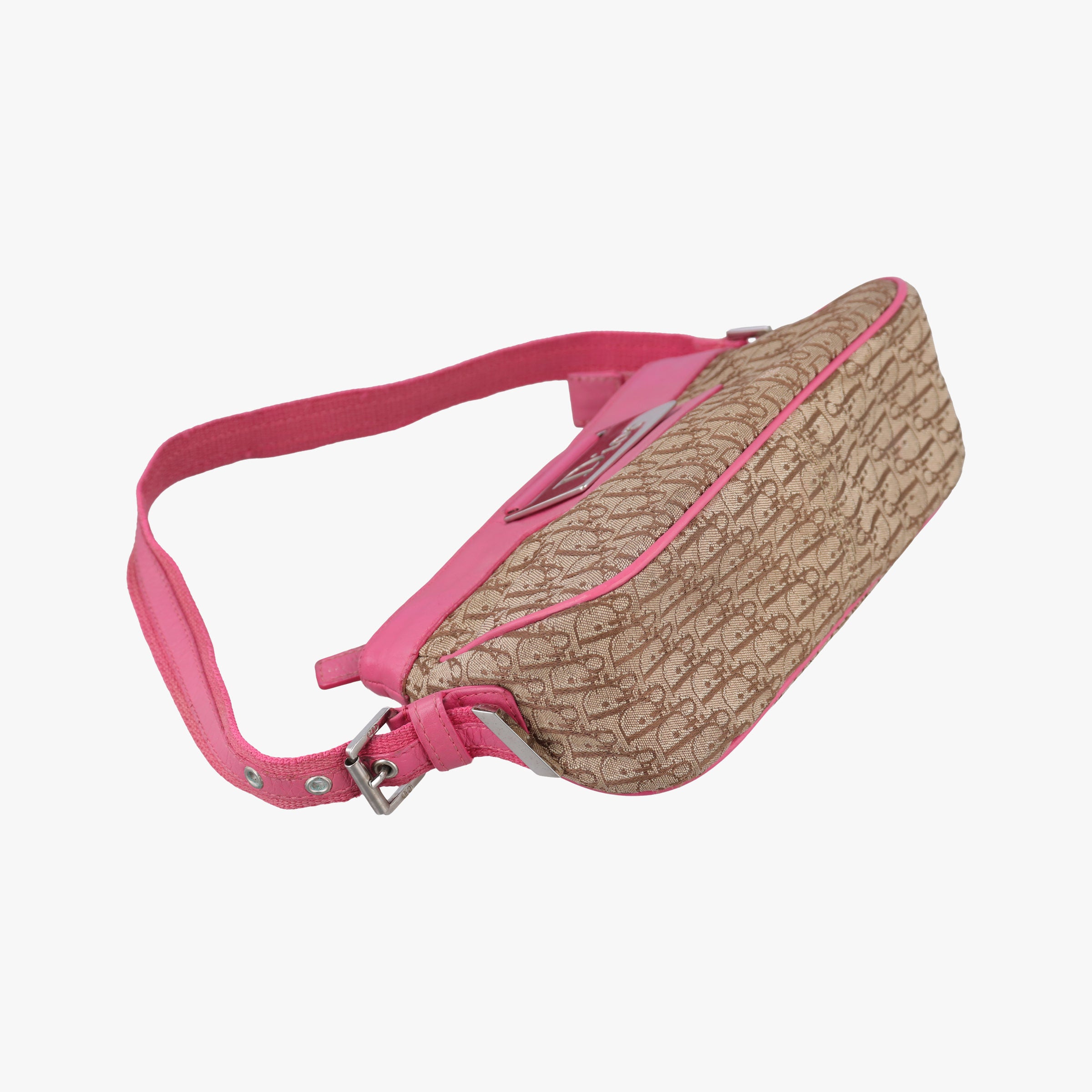 Street Chic Trotter Beige × Rose Red Canvas×Leather CM0095ストリートシックトロッター ベージュ × ローズレッド キャンバス×レザー CM0095