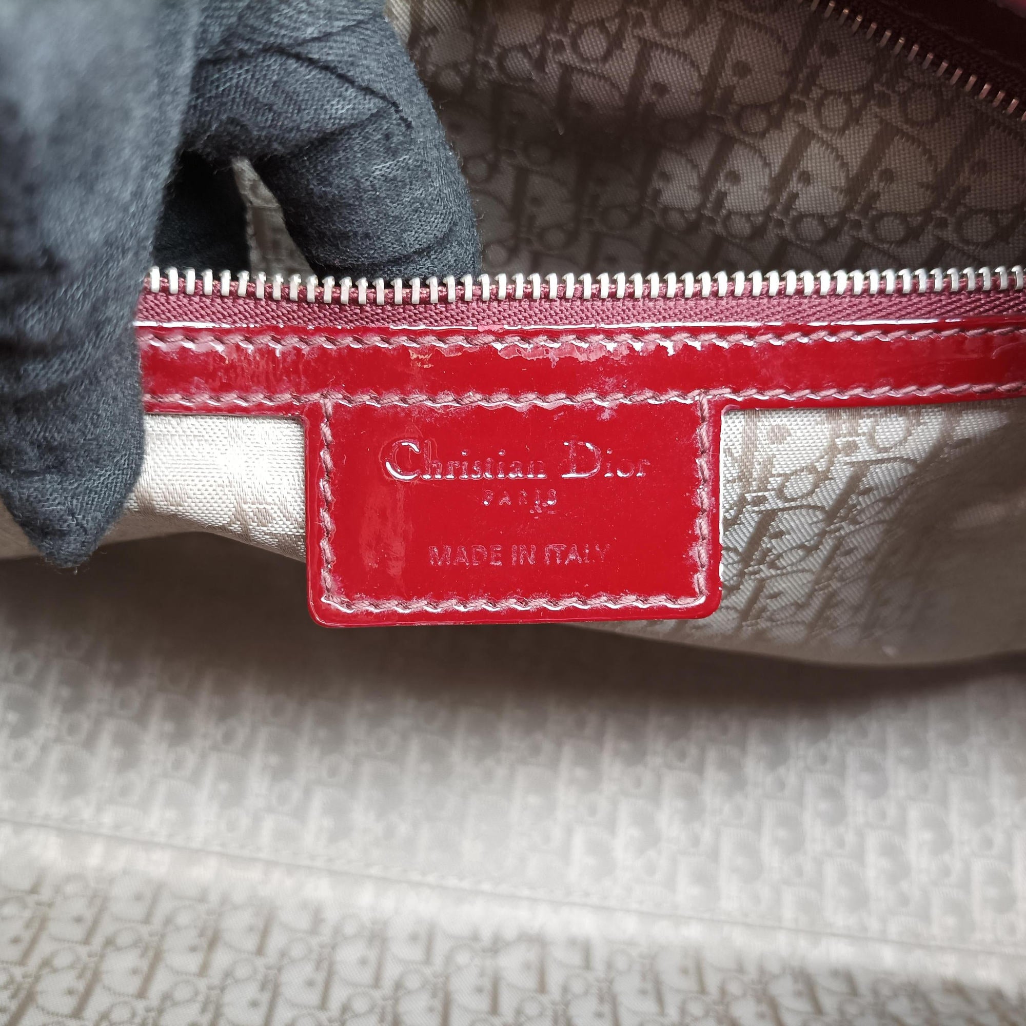 Lady Dior Burgundy patent 15-BO-0141 Bレディディオール ワインレッド パテント 15-BO-0141 B