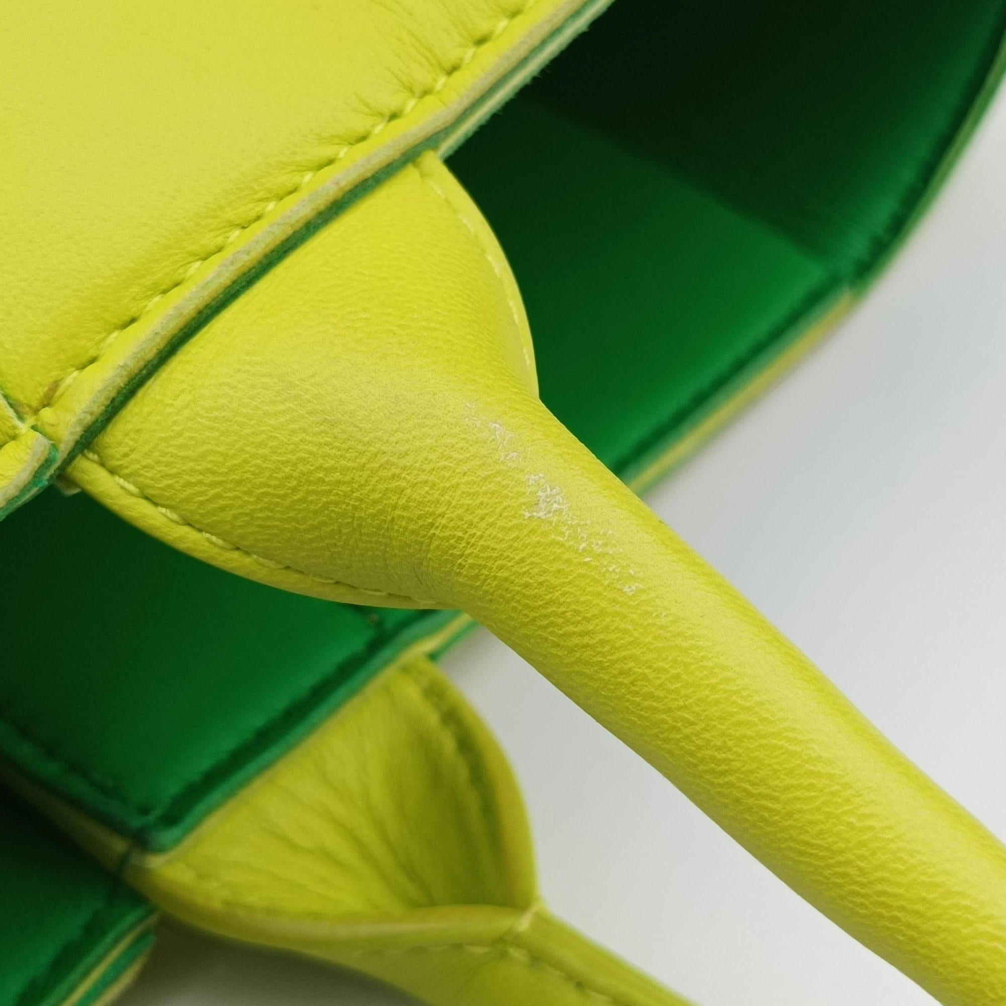 THE ARCO Tote Yellow lambskin B09904213Wスモールザ アルコトート イエロー ラムスキン B09904213W