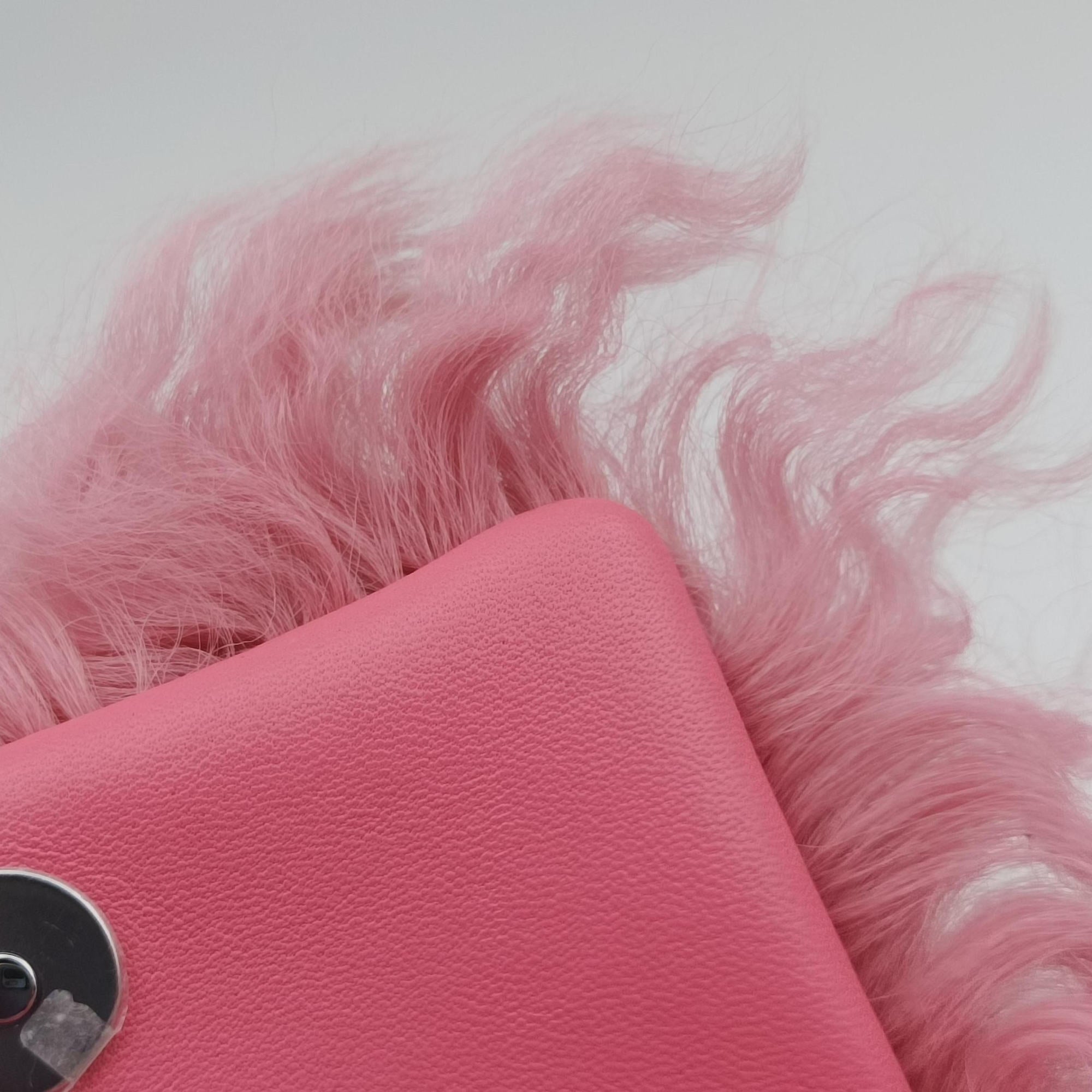 Shearling CC Hook Card Holder Pink wool AP2397 31607906シアリングCCフックカードホルダー ピンク ウール AP2397 31607906