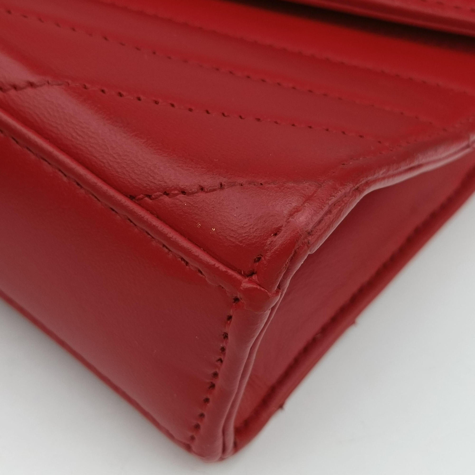 Monogram Envelope Red Leather 381668 VLR381668.0115モノグラム エンヴェロップ レッド レザー 381668 VLR381668.0115