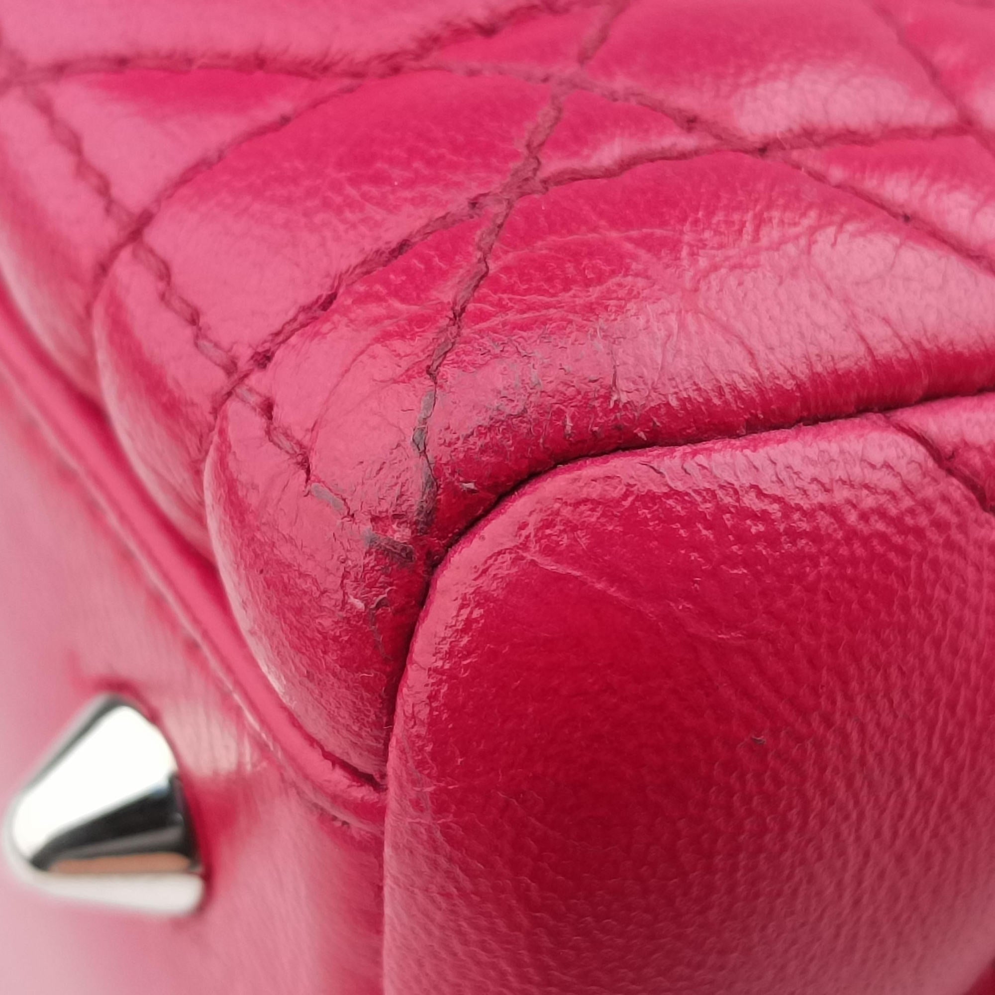 Lady Dior Rose lambskin 02-BN-1101レディディオール ローズ レッド ラムスキン 02-BN-1101