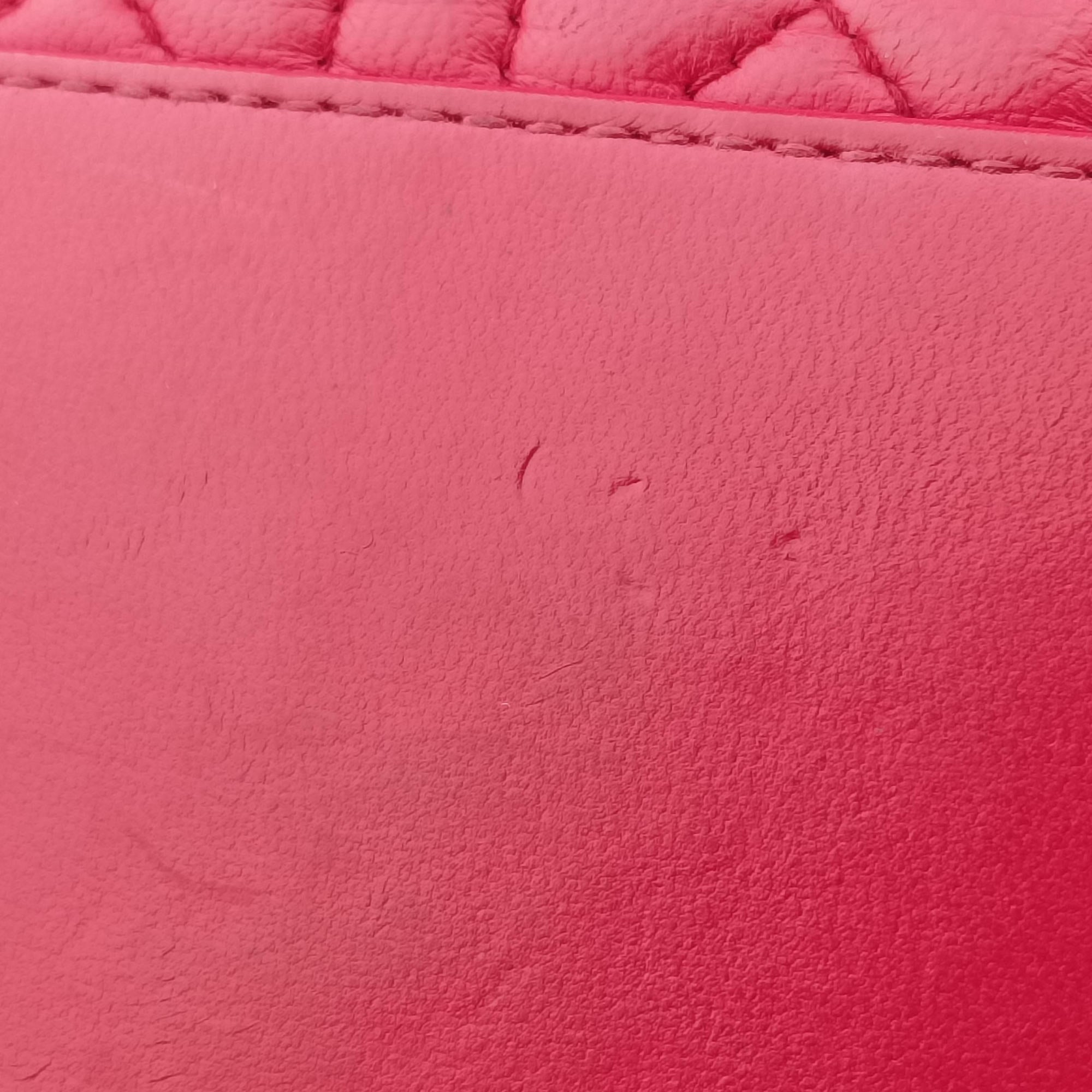 Lady Dior Rose lambskin 02-BN-1101レディディオール ローズ レッド ラムスキン 02-BN-1101