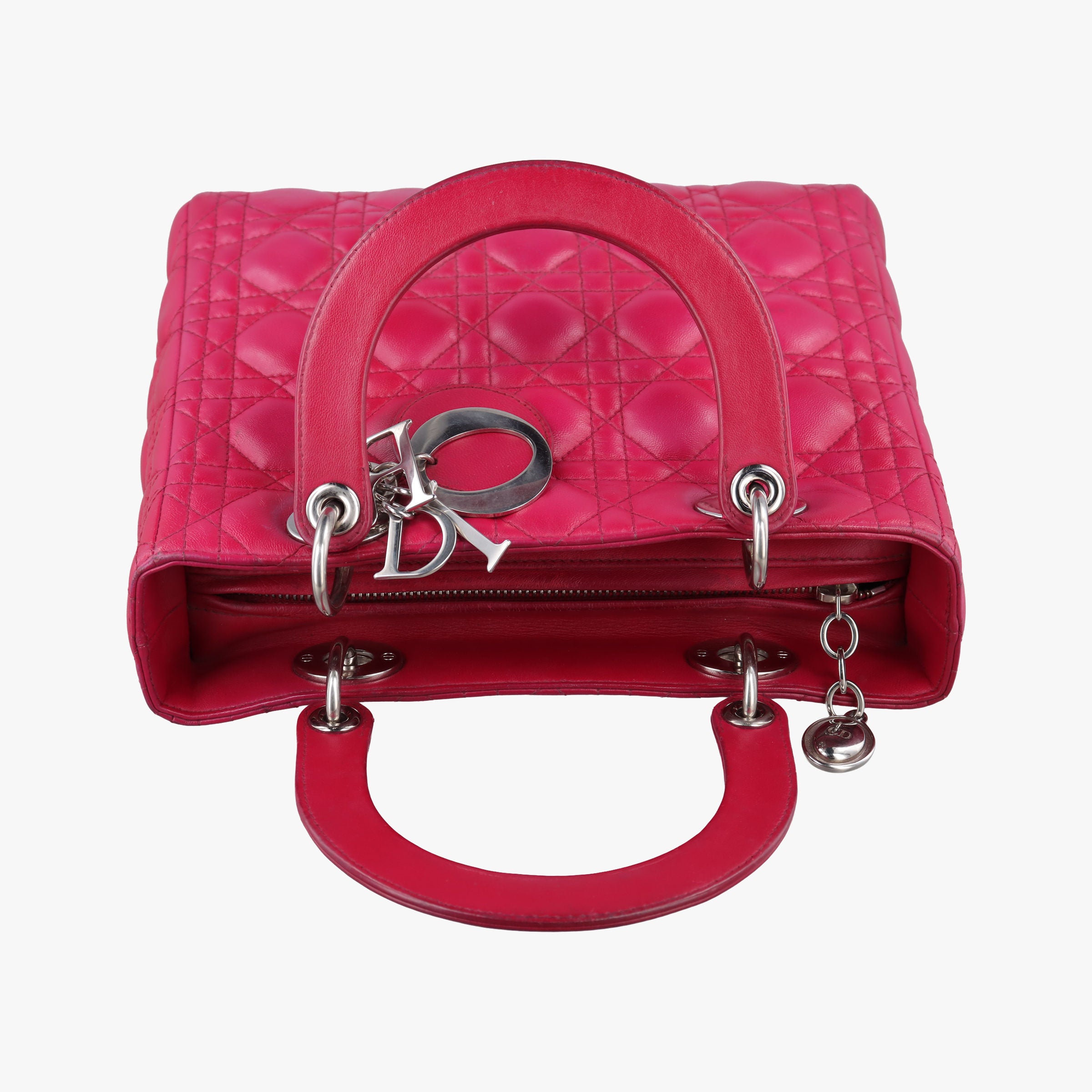 Lady Dior Rose lambskin 02-BN-1101レディディオール ローズ レッド ラムスキン 02-BN-1101