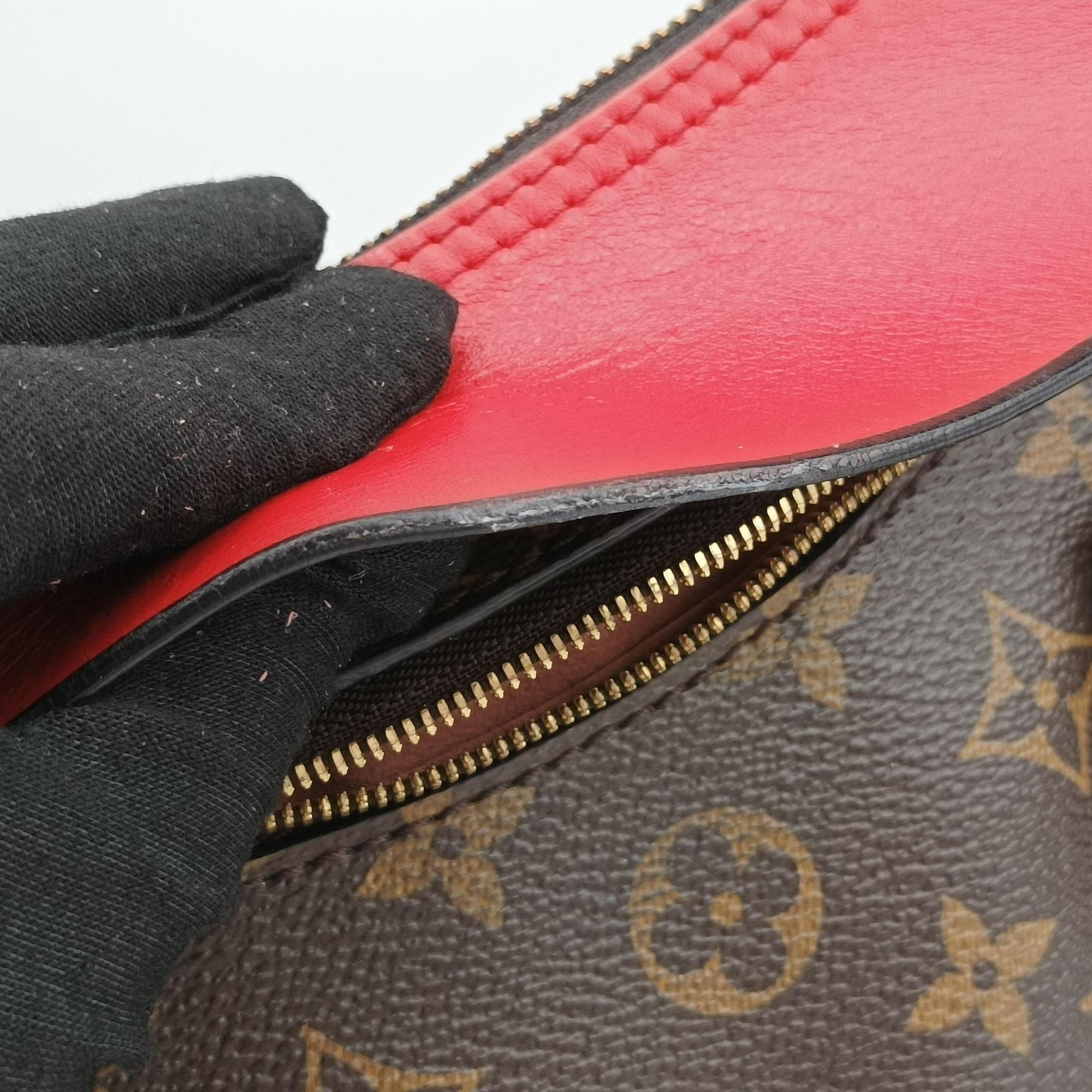 TUILERIES tote Brown×Coquelicot Monogram Canvas×calf leather M43795 AA2108テュイルリートート モノグラム/ブラウン×コクリコ モノグラムキャンバス×カーフレザー M43795 AA2108