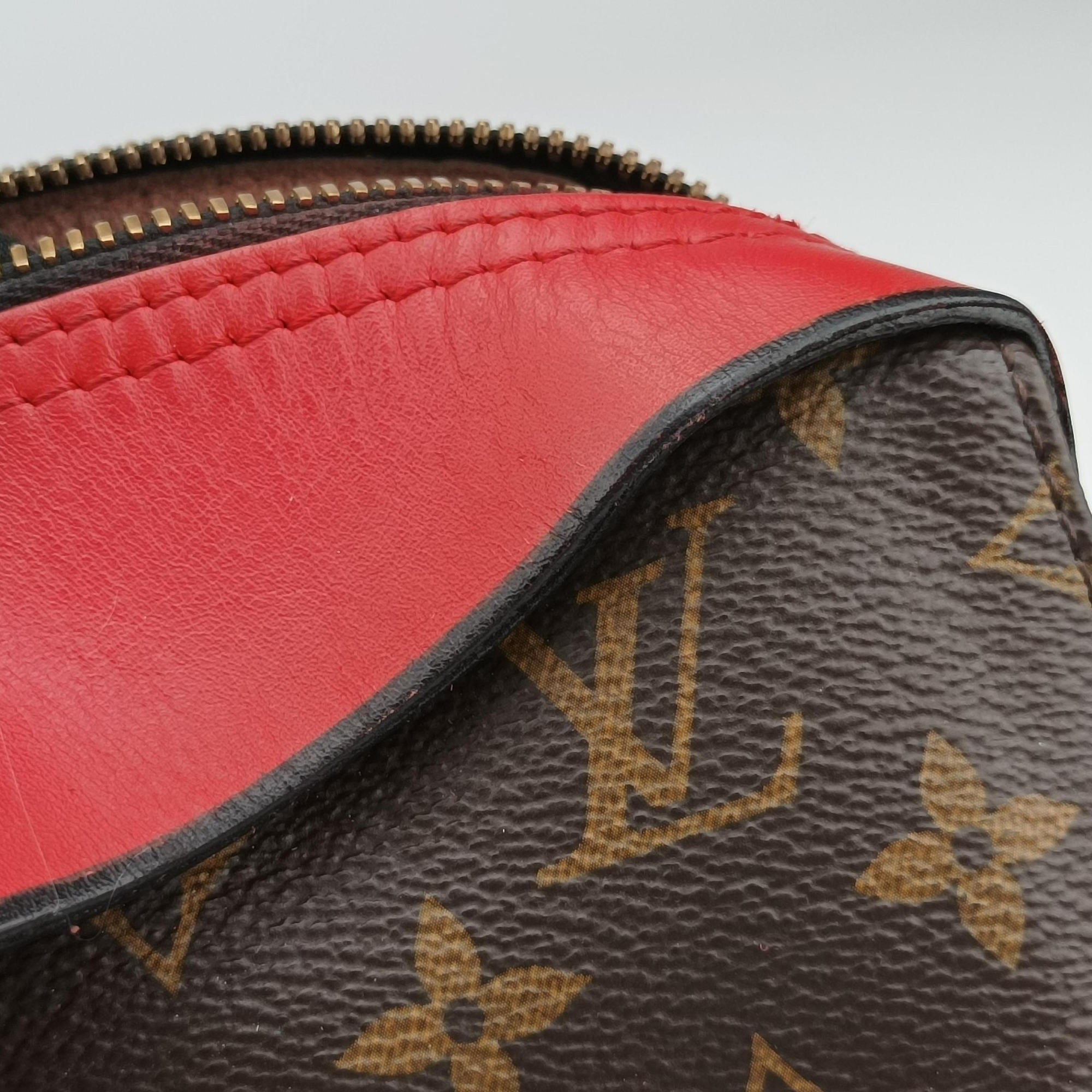 TUILERIES tote Brown×Coquelicot Monogram Canvas×calf leather M43795 AA2108テュイルリートート モノグラム/ブラウン×コクリコ モノグラムキャンバス×カーフレザー M43795 AA2108