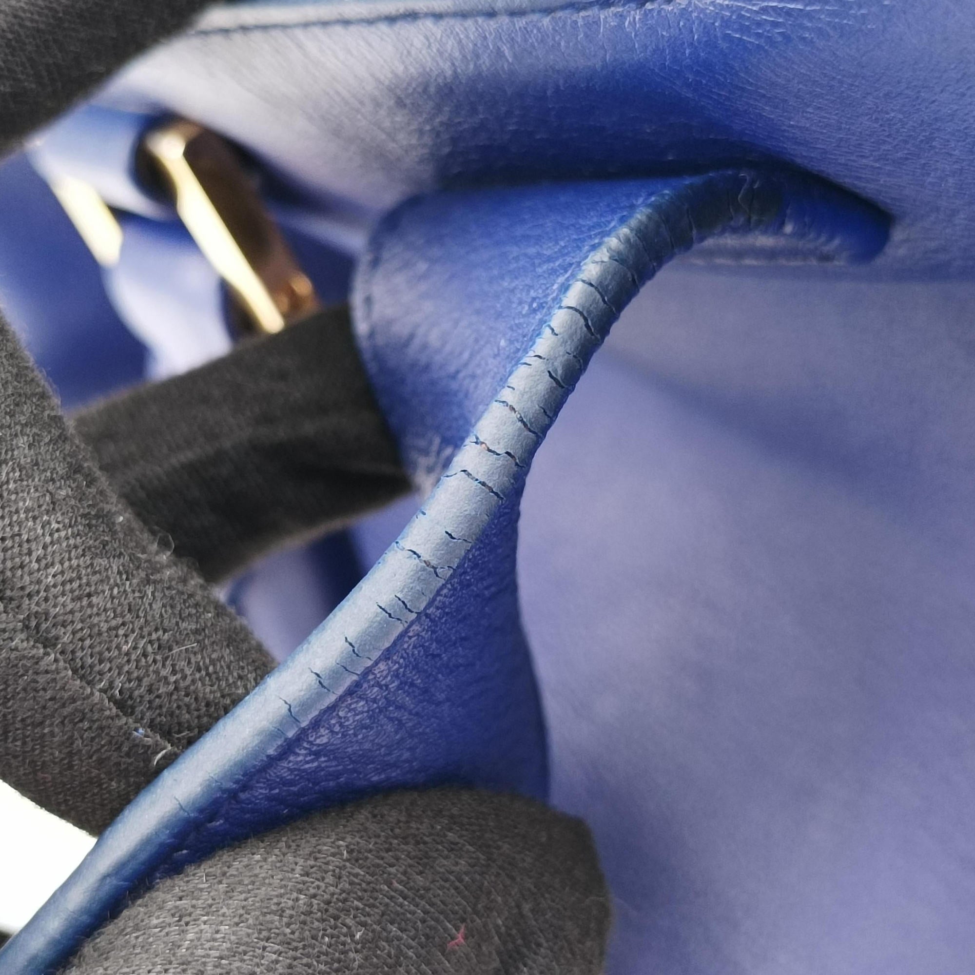 Y Ligne Petit Cabas Blue Leather 311210 311210.527066Yライン プチカバス ブルー レザー 311210 311210.527066