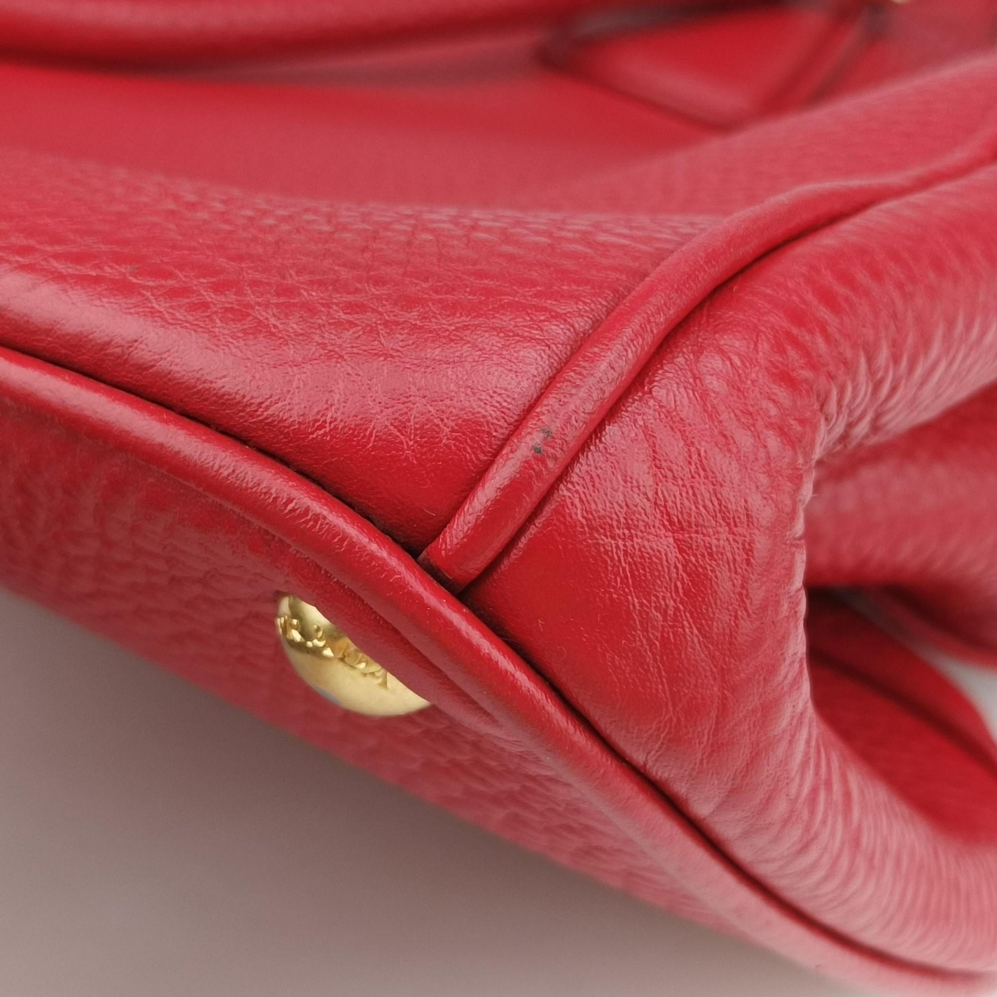 Vitello Daino Top Handle Red Leather BN2420 31/N 165ヴィッテロ ダイノ トップハンドル レッド レザー BN2420 31/N 165