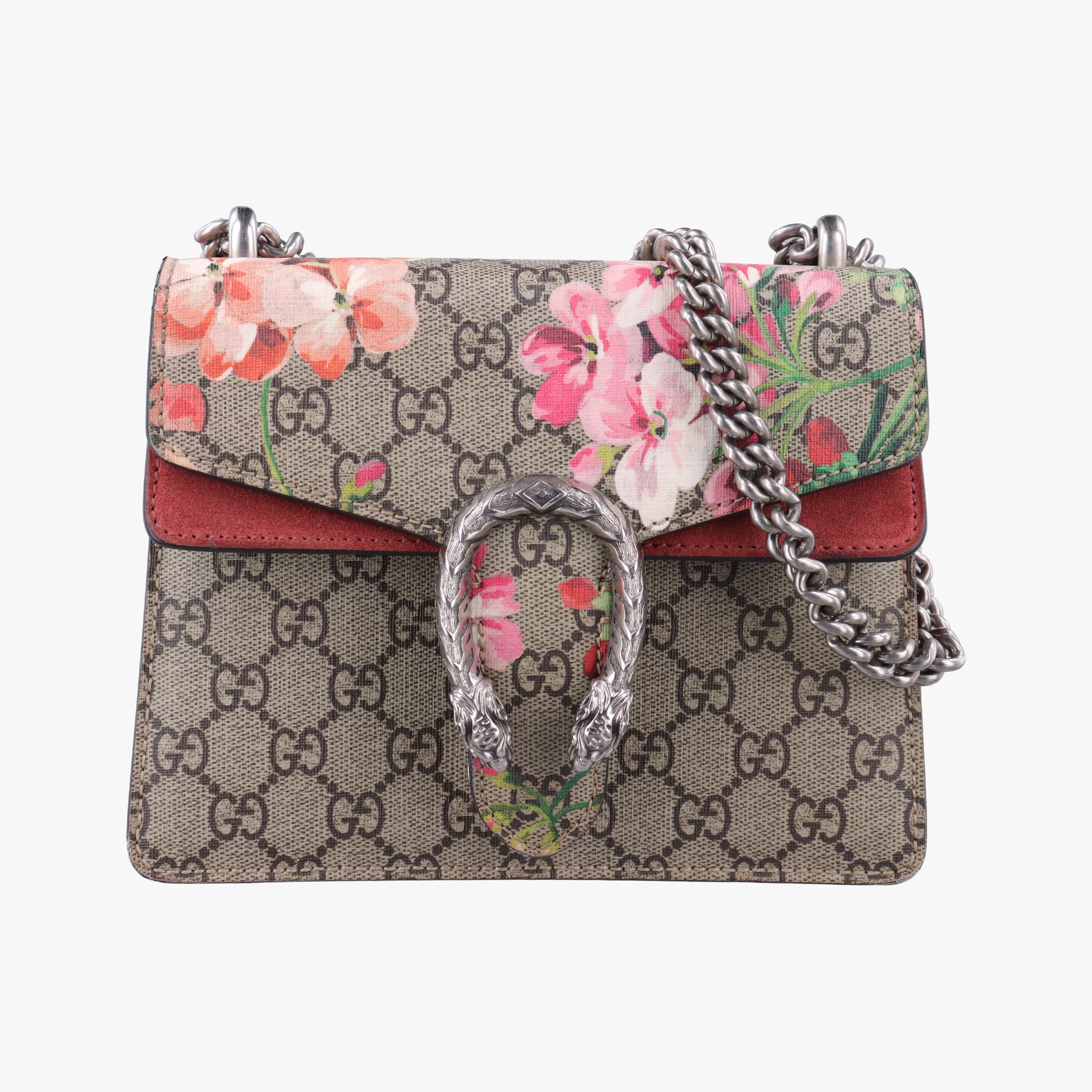 Dionysus beige×red×multicolor PVC coated canvas × suede 421970 A020276695ディオニュソス ベージュ×レッド×マルチカラー PVCコーティングキャンバス × スエード 421970 A020276695