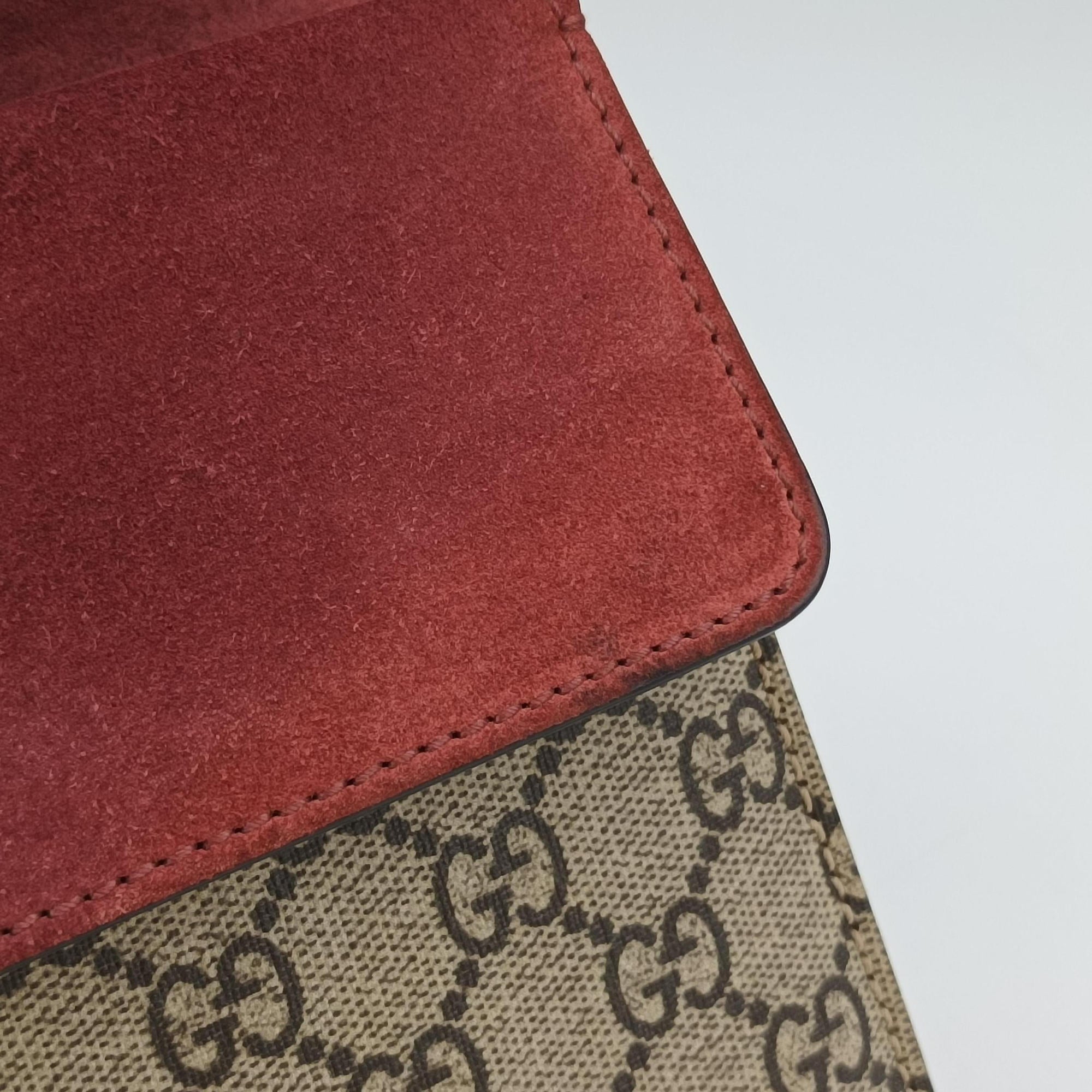 Dionysus beige×red×multicolor PVC coated canvas × suede 421970 A020276695ディオニュソス ベージュ×レッド×マルチカラー PVCコーティングキャンバス × スエード 421970 A020276695