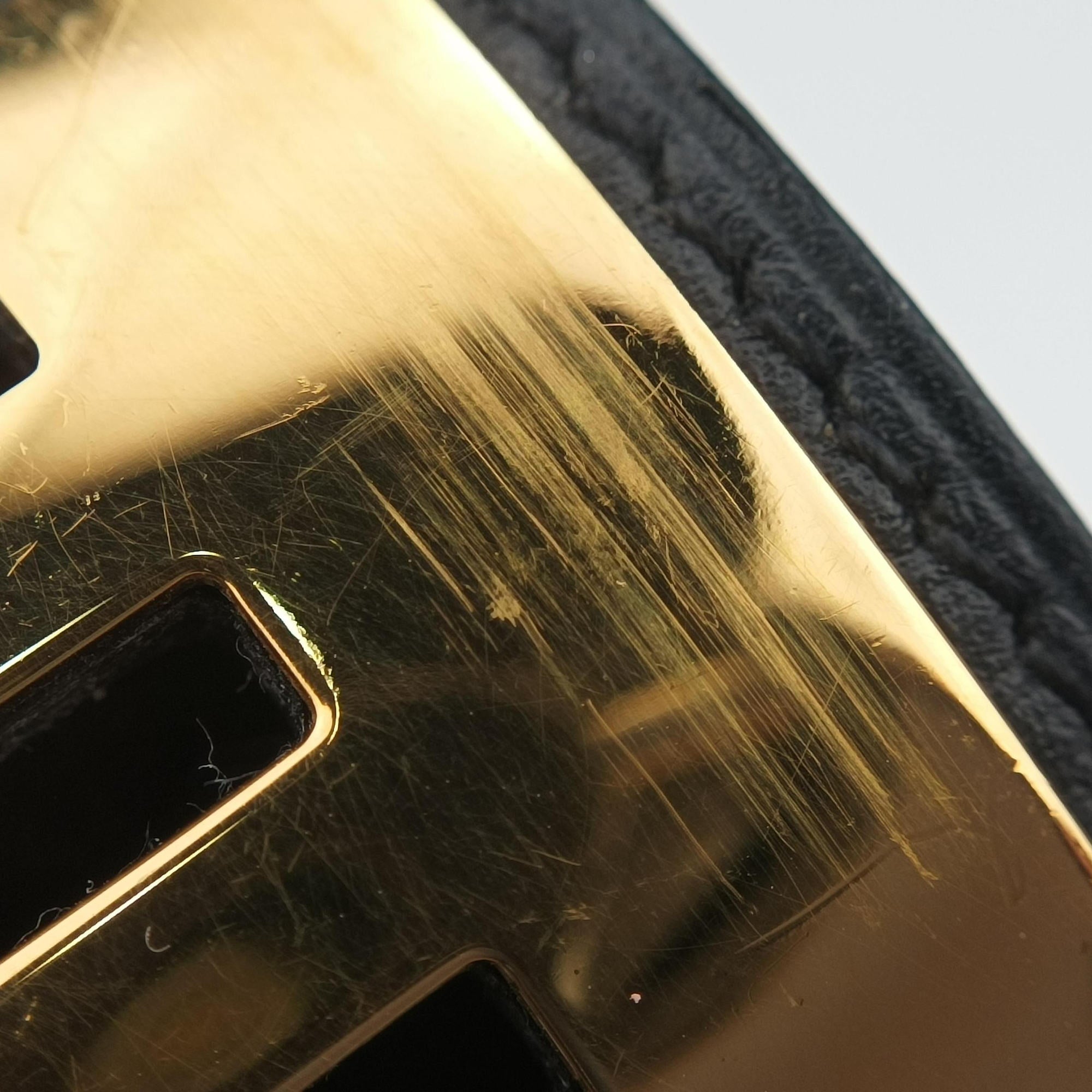 Collier de Chien Black×golden Leather × GP SI▢Qコリエ ド シアン ブラック×ゴールド レザー×GP SI▢Q