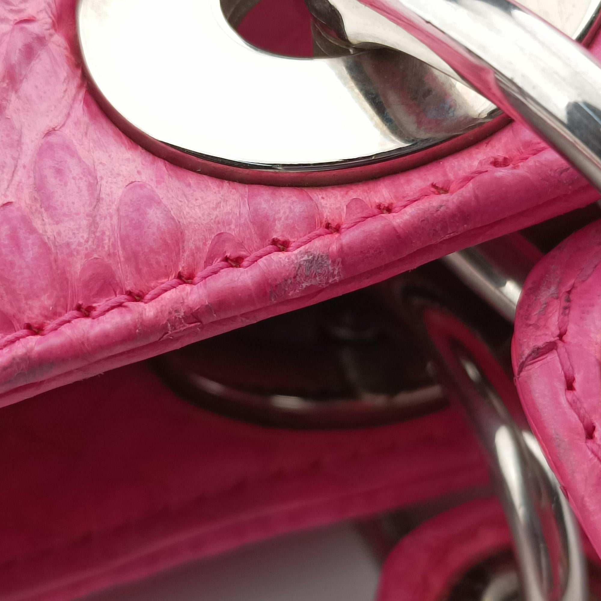 Lady Dior Pink snakeskin 14-BO-0192レディディオール ピンク ヘビ革 14-BO-0192