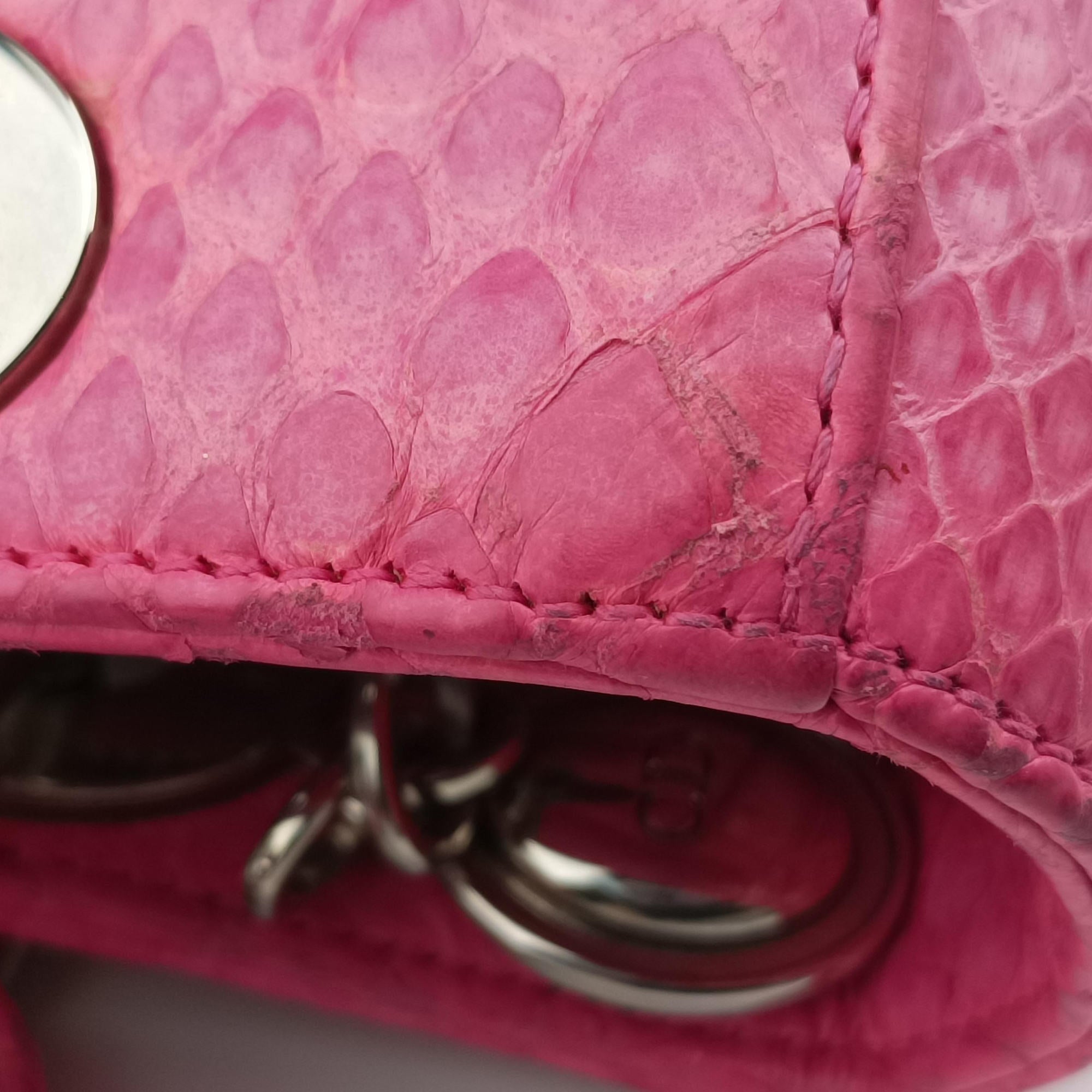Lady Dior Pink snakeskin 14-BO-0192レディディオール ピンク ヘビ革 14-BO-0192