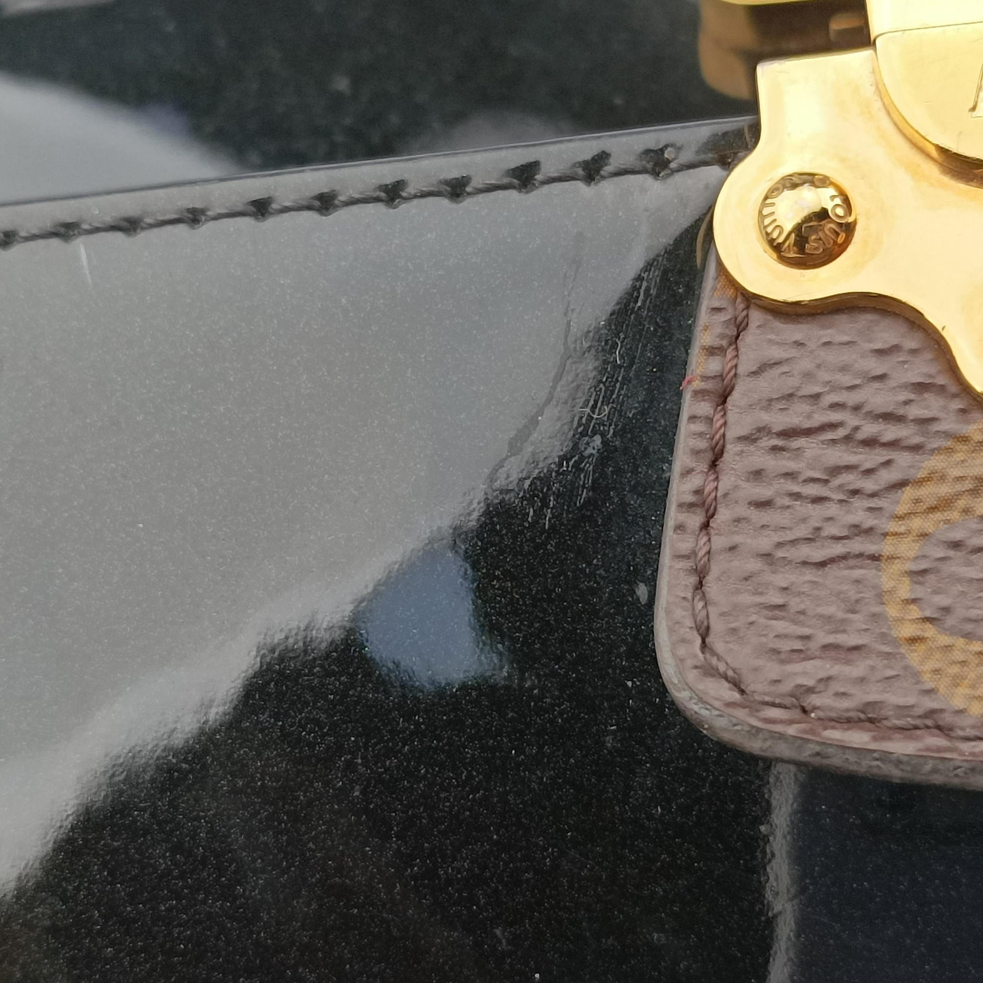 Cherrywood BB brown×black Monogram Canvas×Vernis M51953 PL1220チェリーウッドBB モノグラム/ブラウン×ブラック モノグラム×ヴェルニ M51953 PL1220