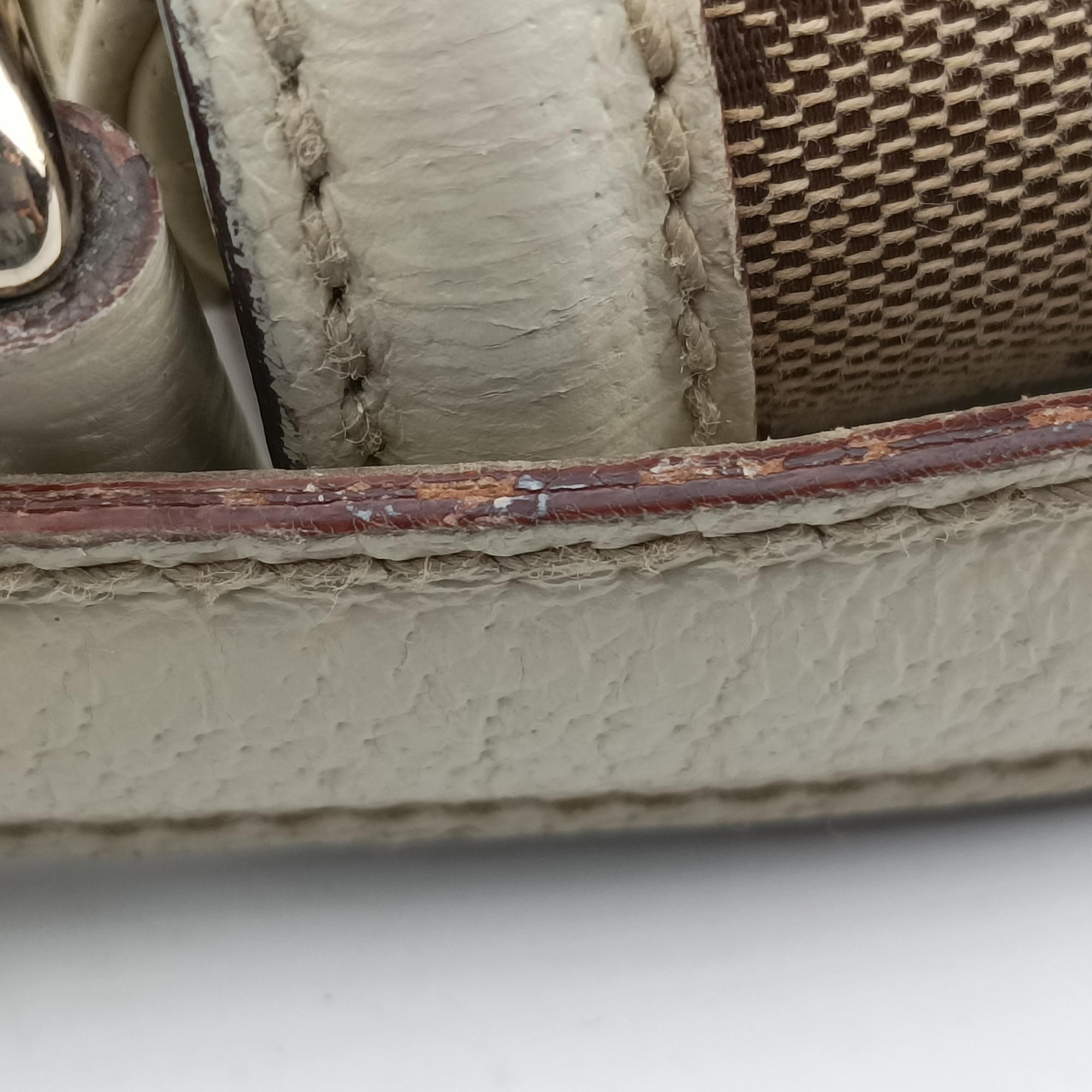 Web Treasure Flap White×Multicolour Leather×Canvas 145999 ウェブ トレジャー フラップ ホワイト レザー×キャンバス 145999