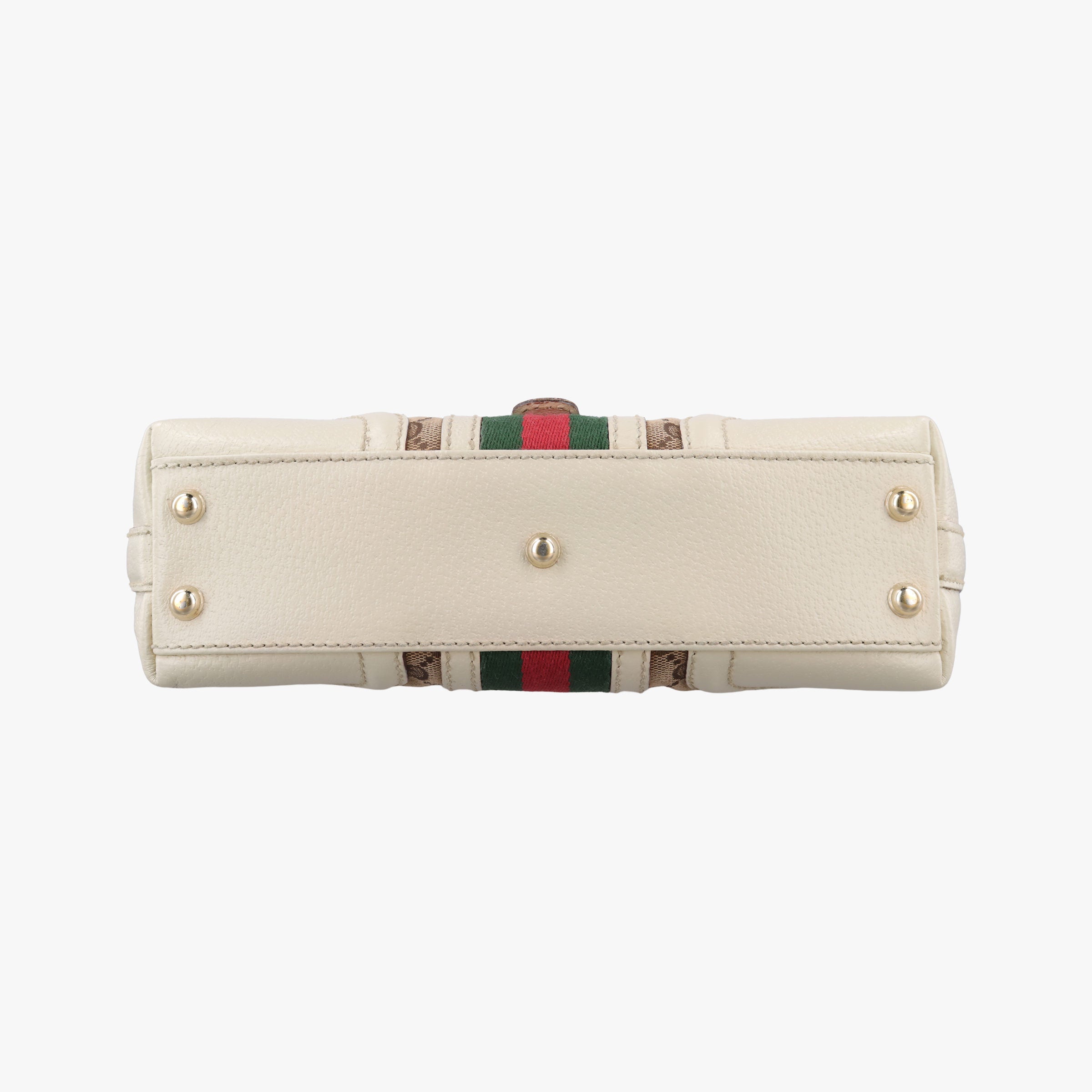 Web Treasure Flap White×Multicolour Leather×Canvas 145999 ウェブ トレジャー フラップ ホワイト レザー×キャンバス 145999