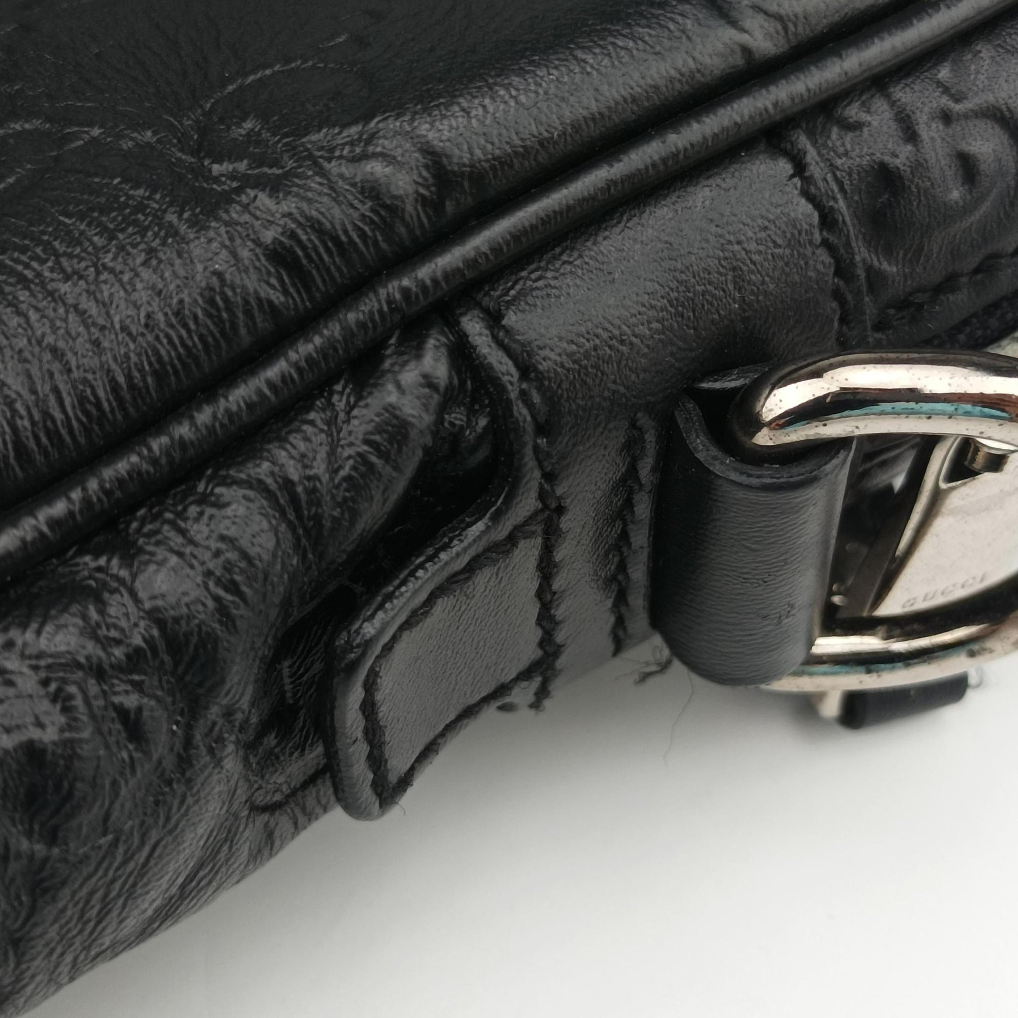 Guccissima Briefcase Business Black Leather 328937 H017539867グッチシマ ブリーフケース ビジネス ブラック レザー 328937 H017539867