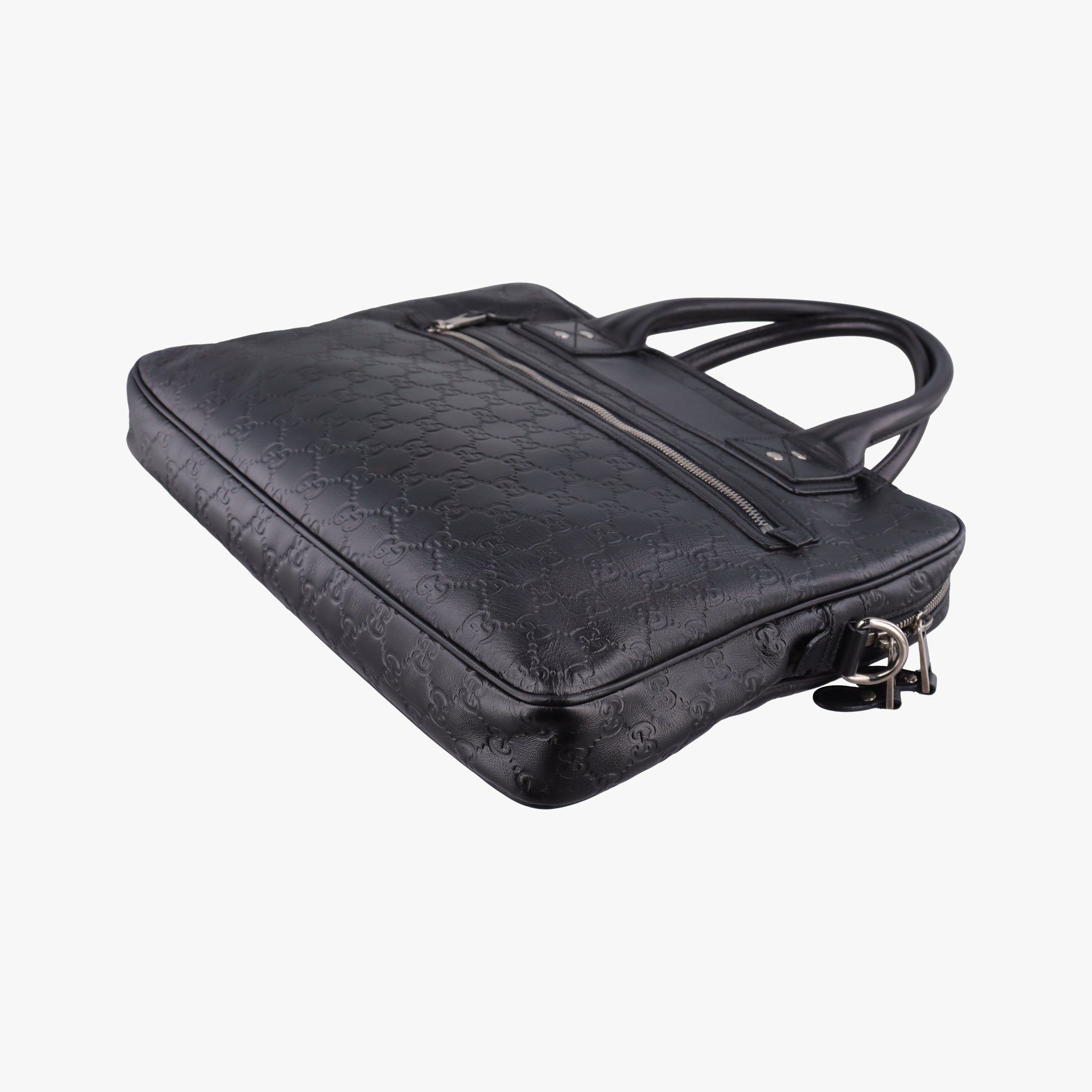 Guccissima Briefcase Business Black Leather 328937 H017539867グッチシマ ブリーフケース ビジネス ブラック レザー 328937 H017539867