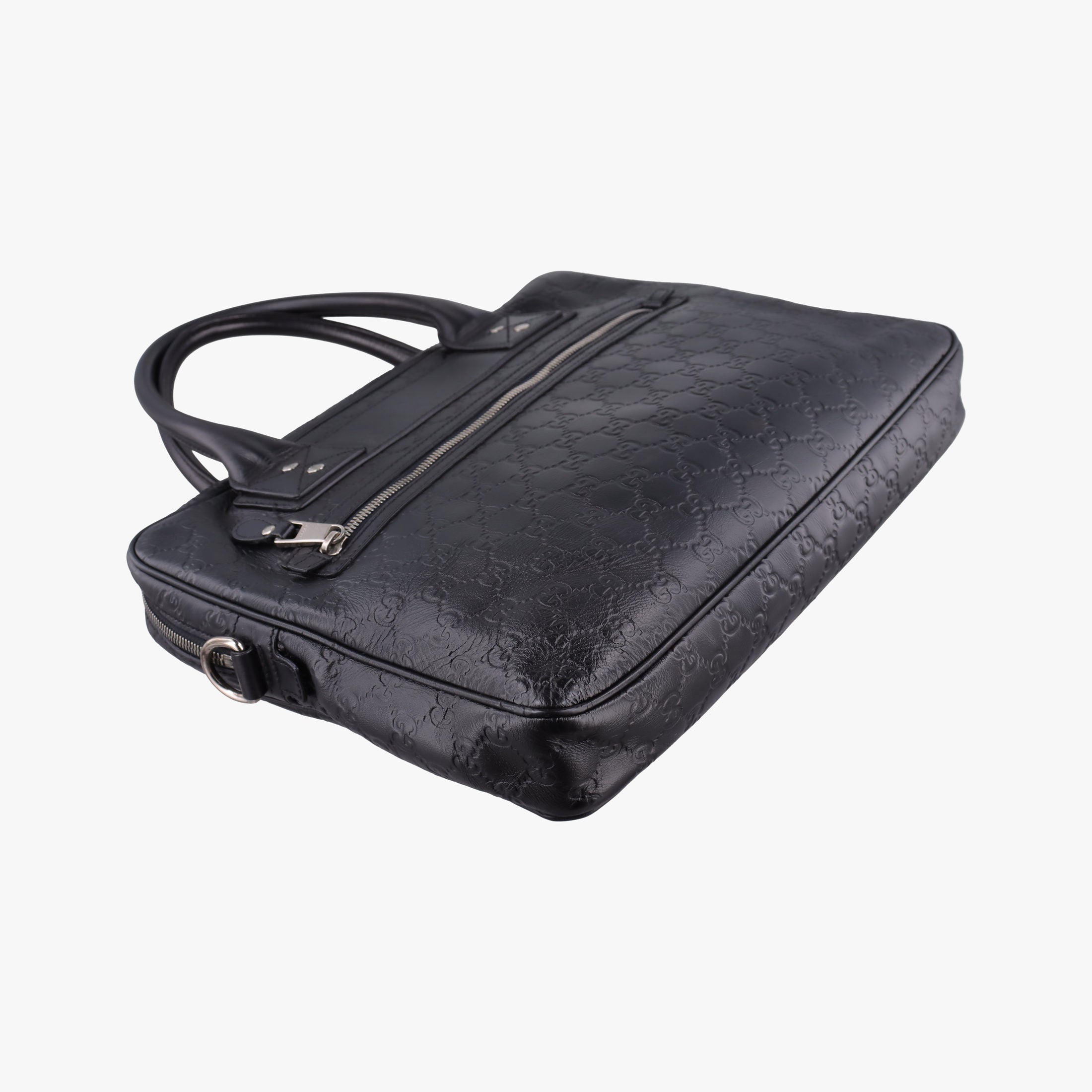Guccissima Briefcase Business Black Leather 328937 H017539867グッチシマ ブリーフケース ビジネス ブラック レザー 328937 H017539867