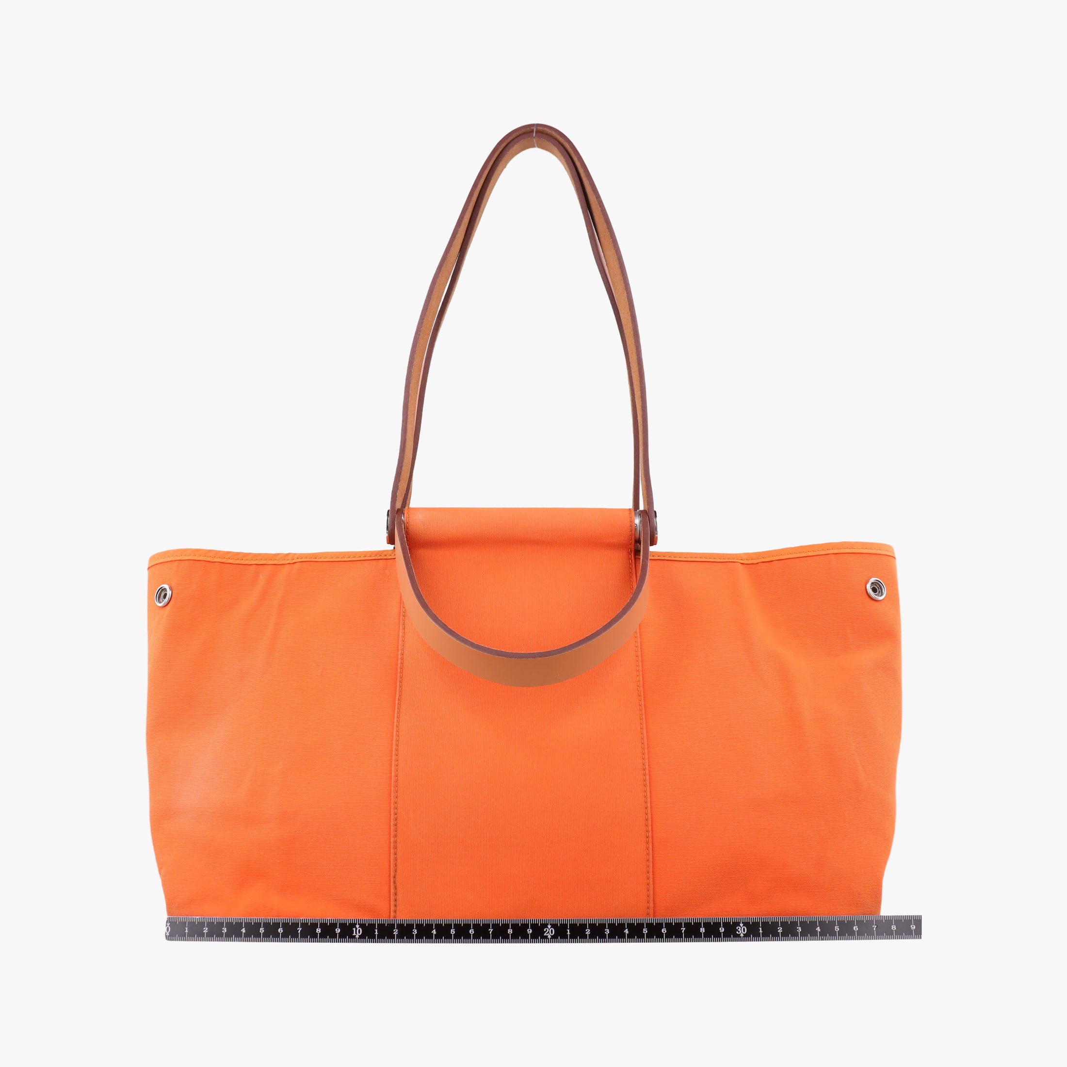 Cabag Elan Orange Toile Officier × Leather AR▢Qカバ シエ オレンジ トワルオフィシエ×レザー AR▢Q
