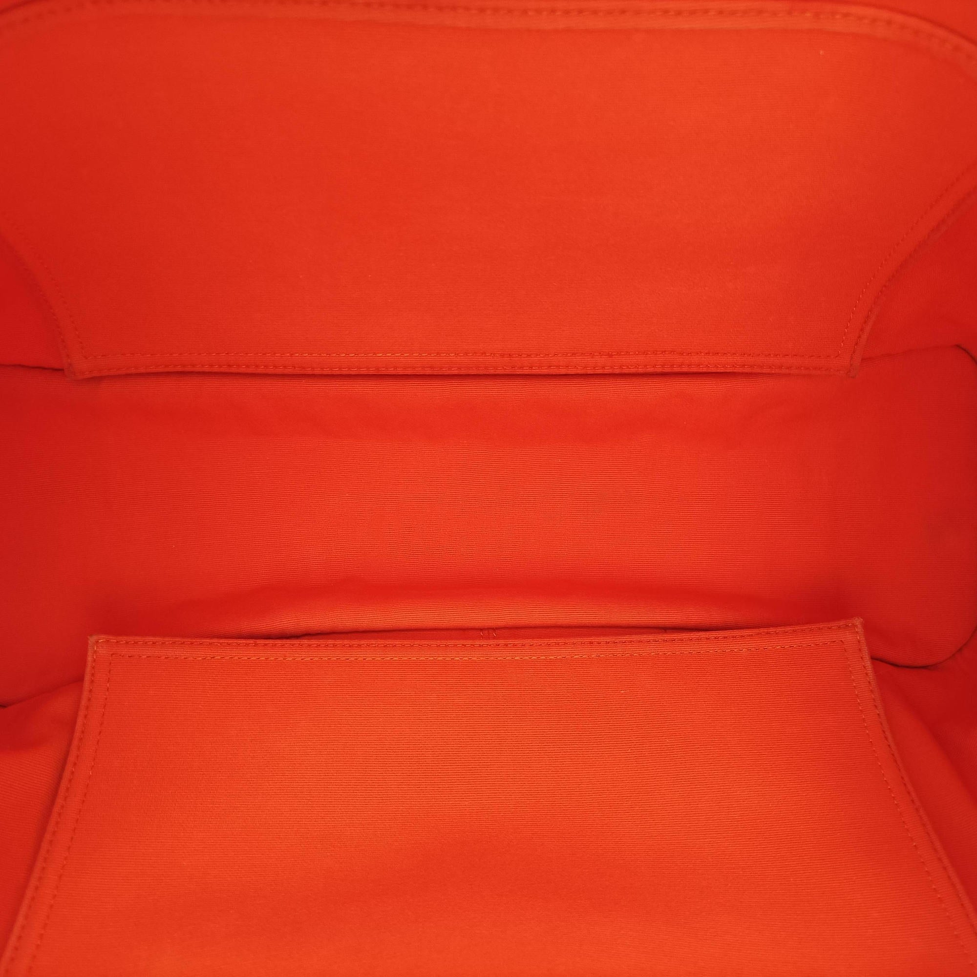 Cabag Elan Orange Toile Officier × Leather AR▢Qカバ シエ オレンジ トワルオフィシエ×レザー AR▢Q