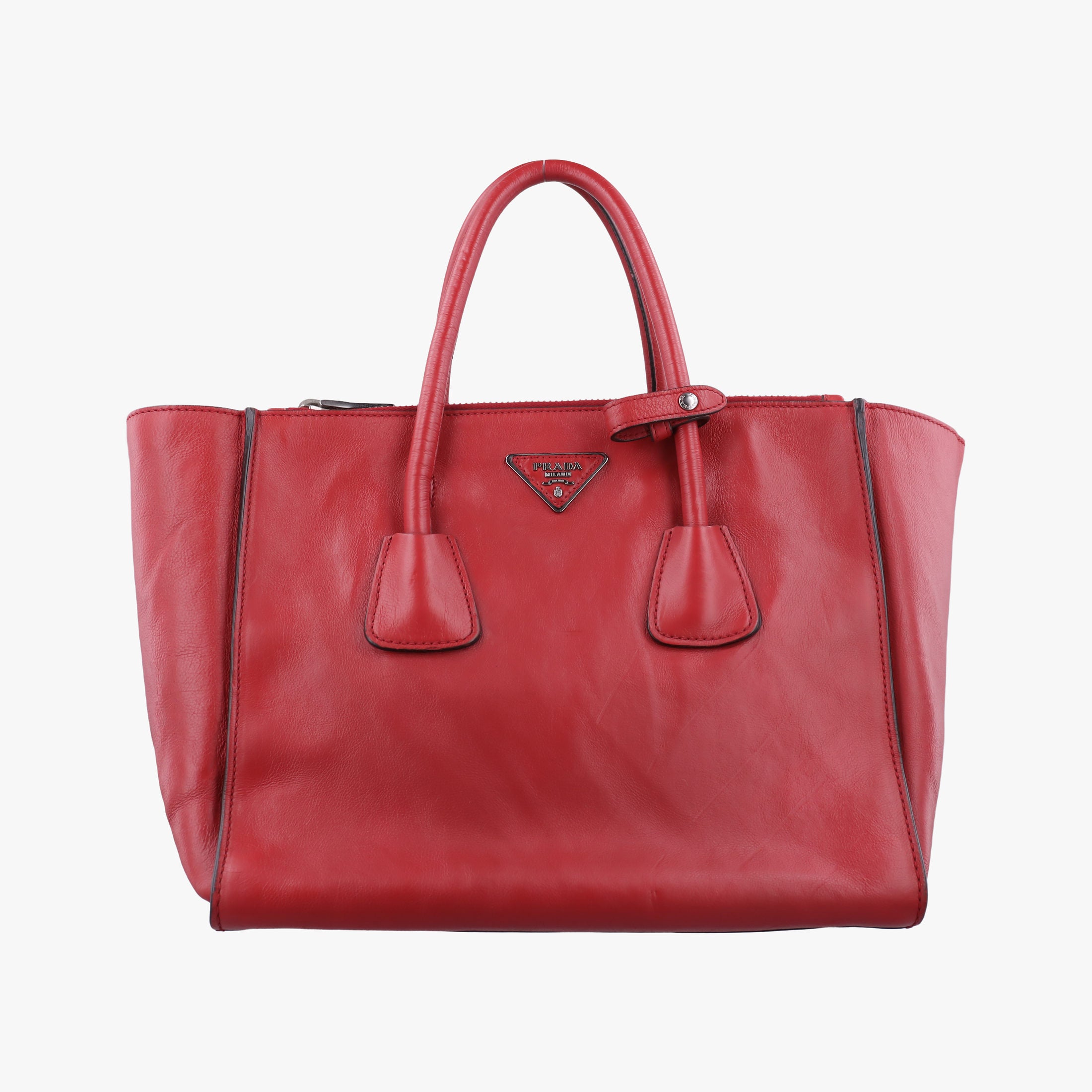 Twin Pocket Winged Tote Red Leather BN2619 117ツイン ポケット ウィング トート レッド レザー BN2619 117