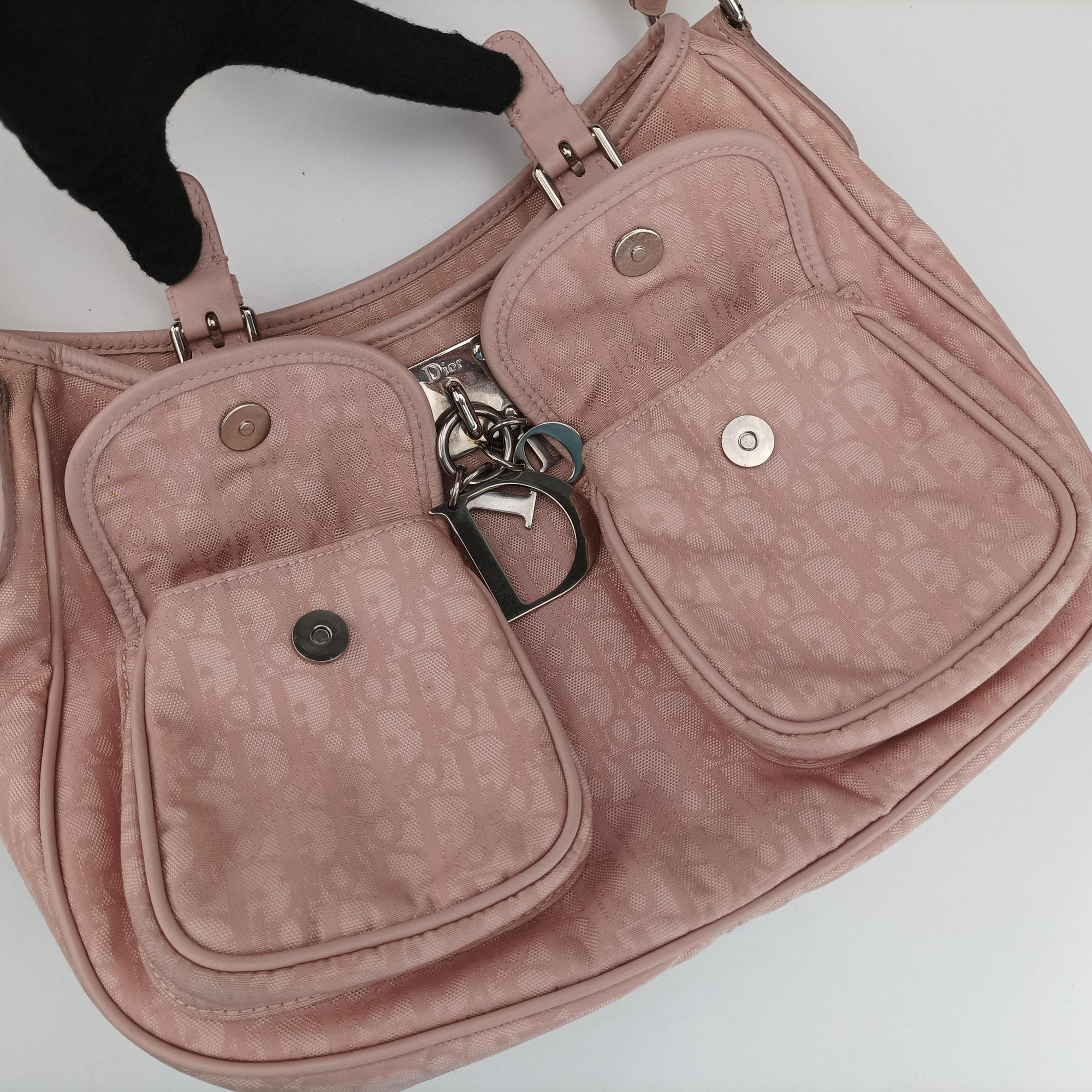 Lovely Trotter Pink Cotton Canvas × Leather 08-BO-1026ラブリー トロッター ピンク コットンキャンバス ×レザー 08-BO-1026