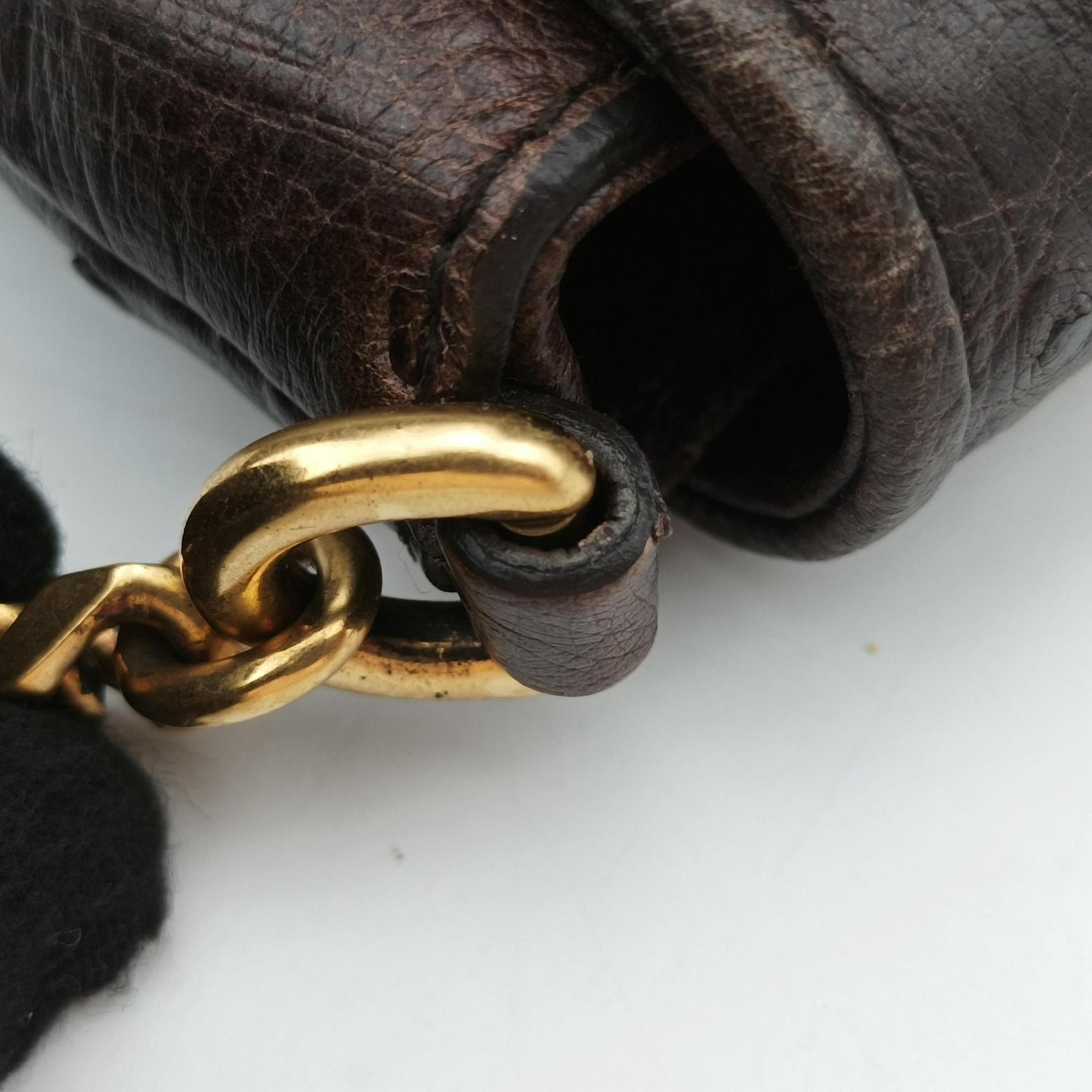 1973 Double G Brown Ostrich Leather 251820 C99565351973 ダブルG ブラウン オーストリッチ 251820 C9956535