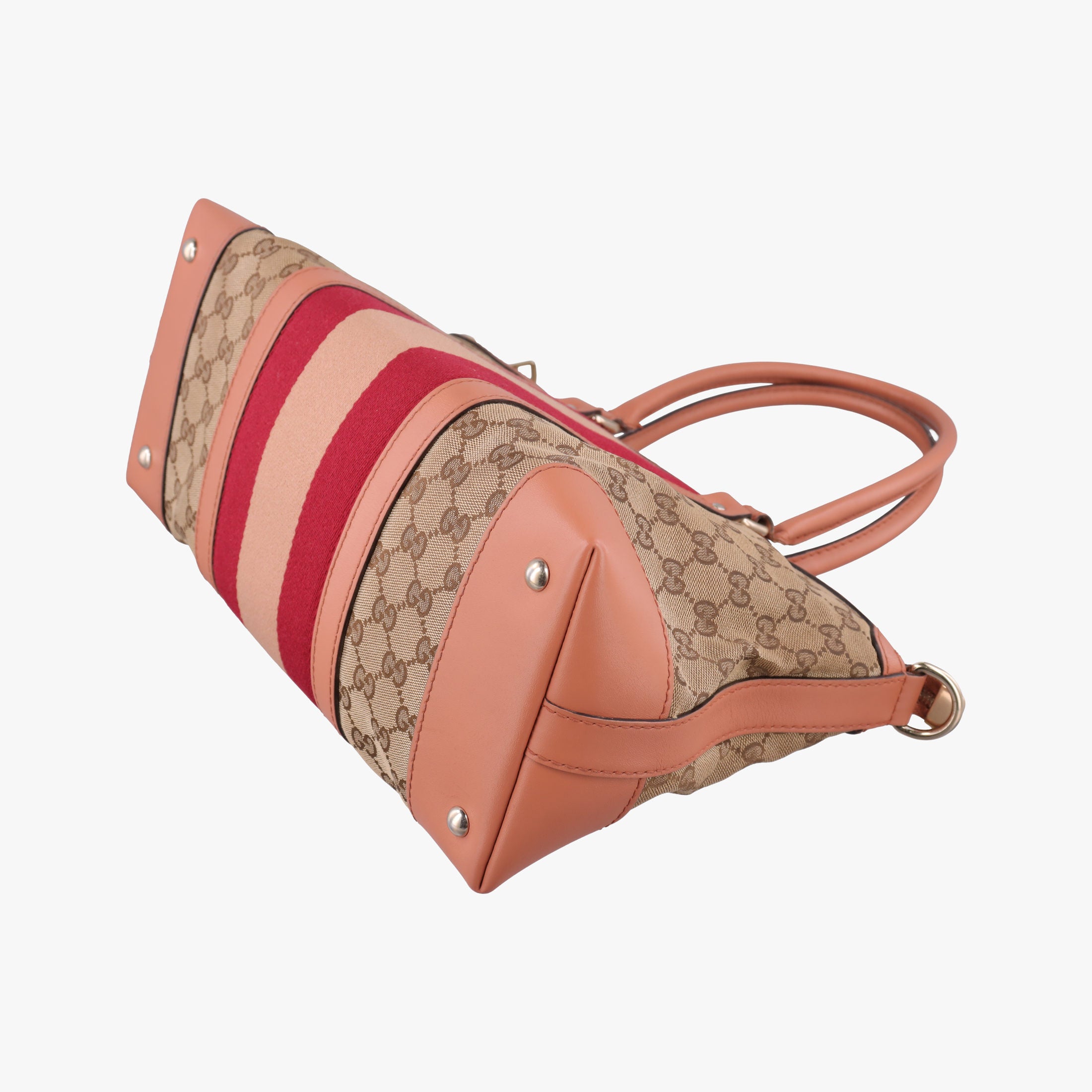Vintage Web Beige×red×orange Canvas×Leather 257341 A012205635ヴィンテージ ウェブ ベージュ×レッド×オレンジ キャンバス×レザー 257341 A012205635
