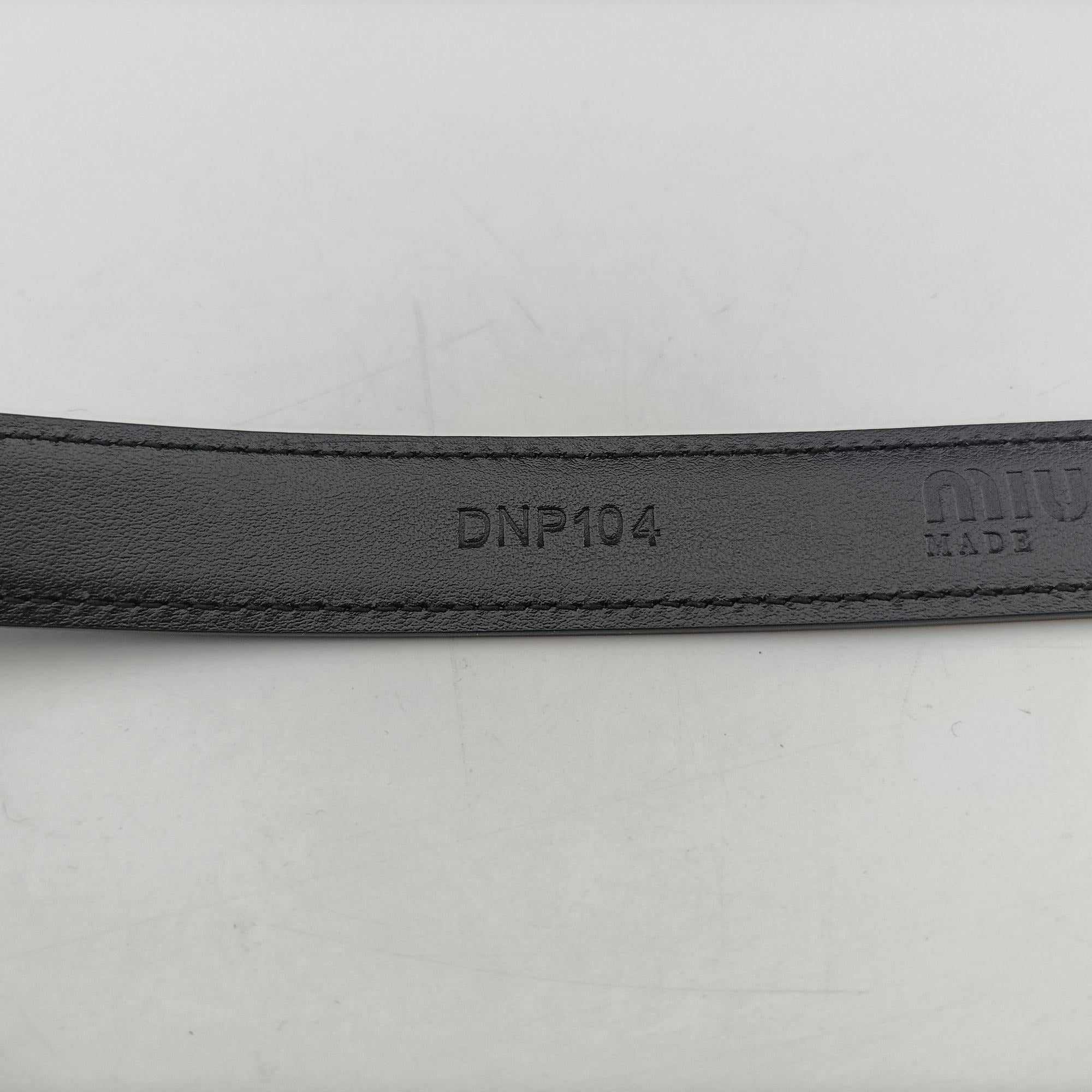 logo Black leather DNP104ロゴ ブラック レザー DNP104