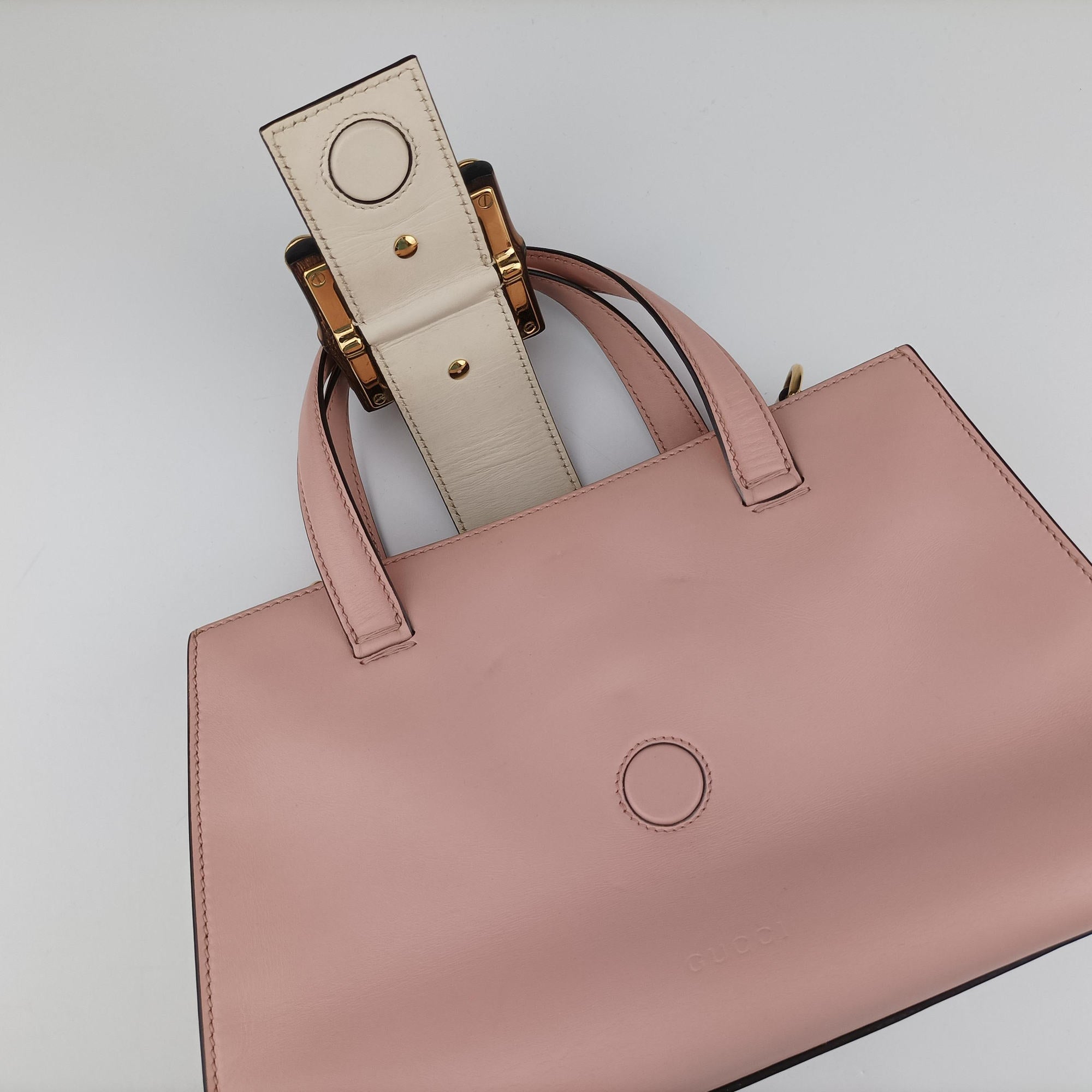 Nimfair Bamboo Pink x white Leather 453756 C020923025ニムフェア バンブー ピンクxホワイト レザー 453756 C020923025