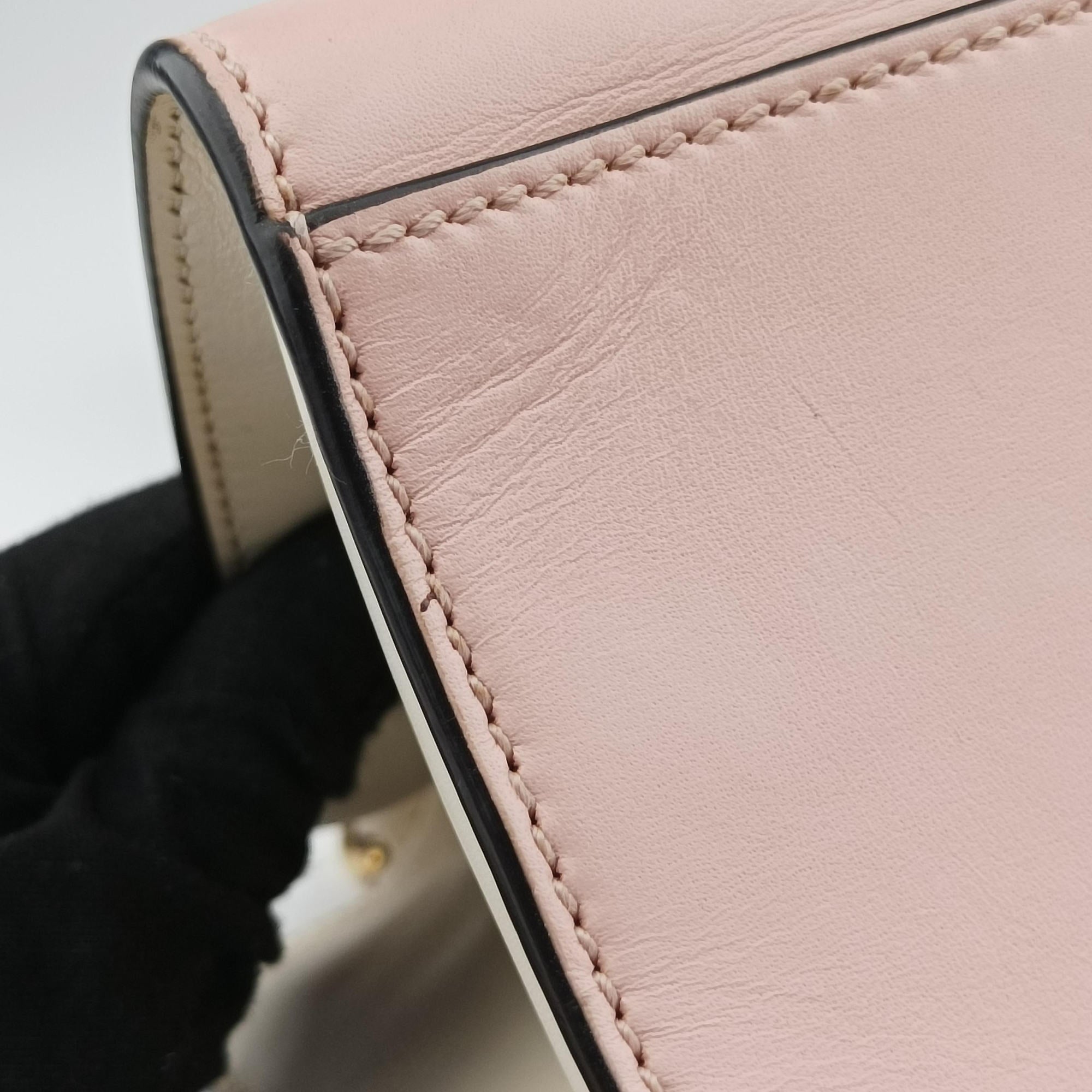 Nimfair Bamboo Pink x white Leather 453756 C020923025ニムフェア バンブー ピンクxホワイト レザー 453756 C020923025