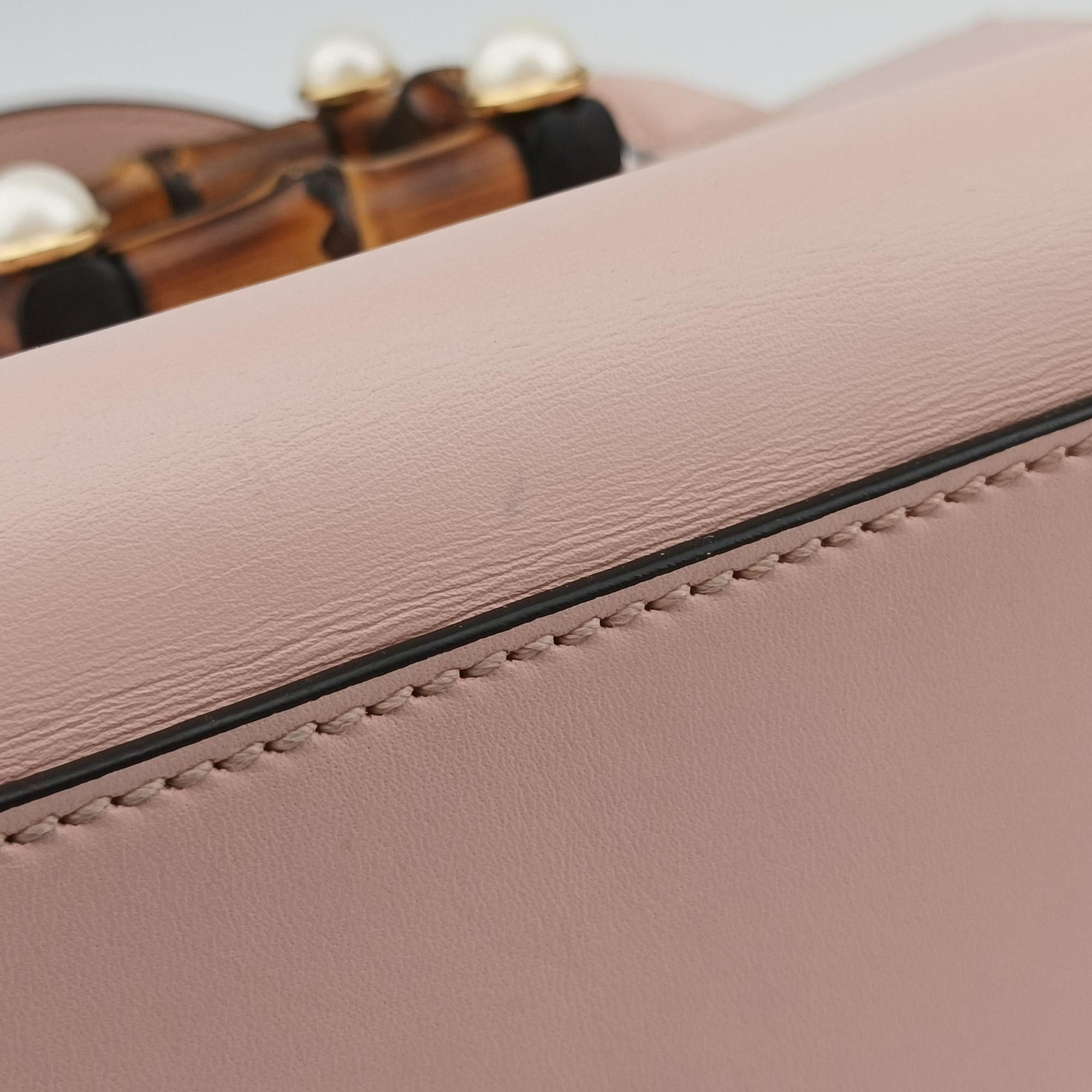 Nimfair Bamboo Pink x white Leather 453756 C020923025ニムフェア バンブー ピンクxホワイト レザー 453756 C020923025