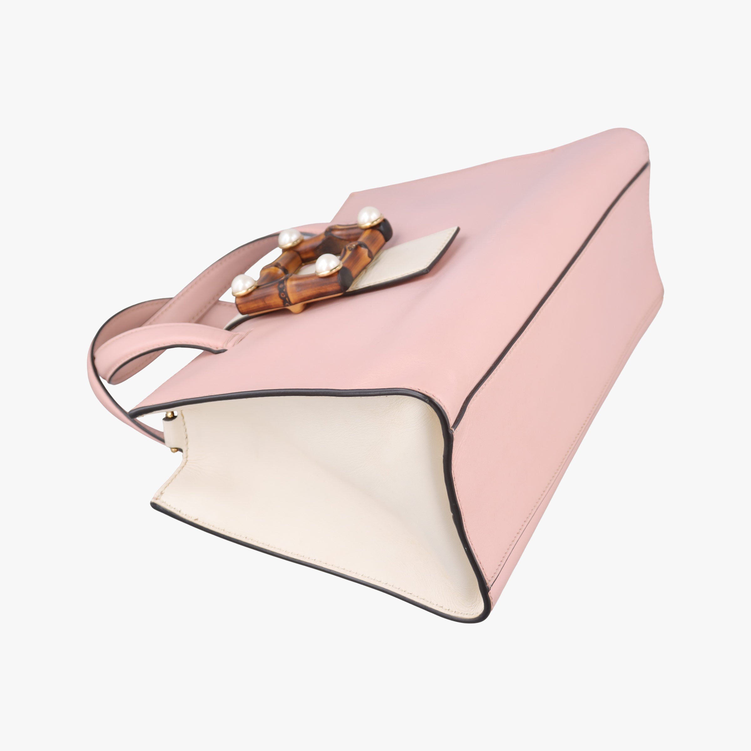 Nimfair Bamboo Pink x white Leather 453756 C020923025ニムフェア バンブー ピンクxホワイト レザー 453756 C020923025